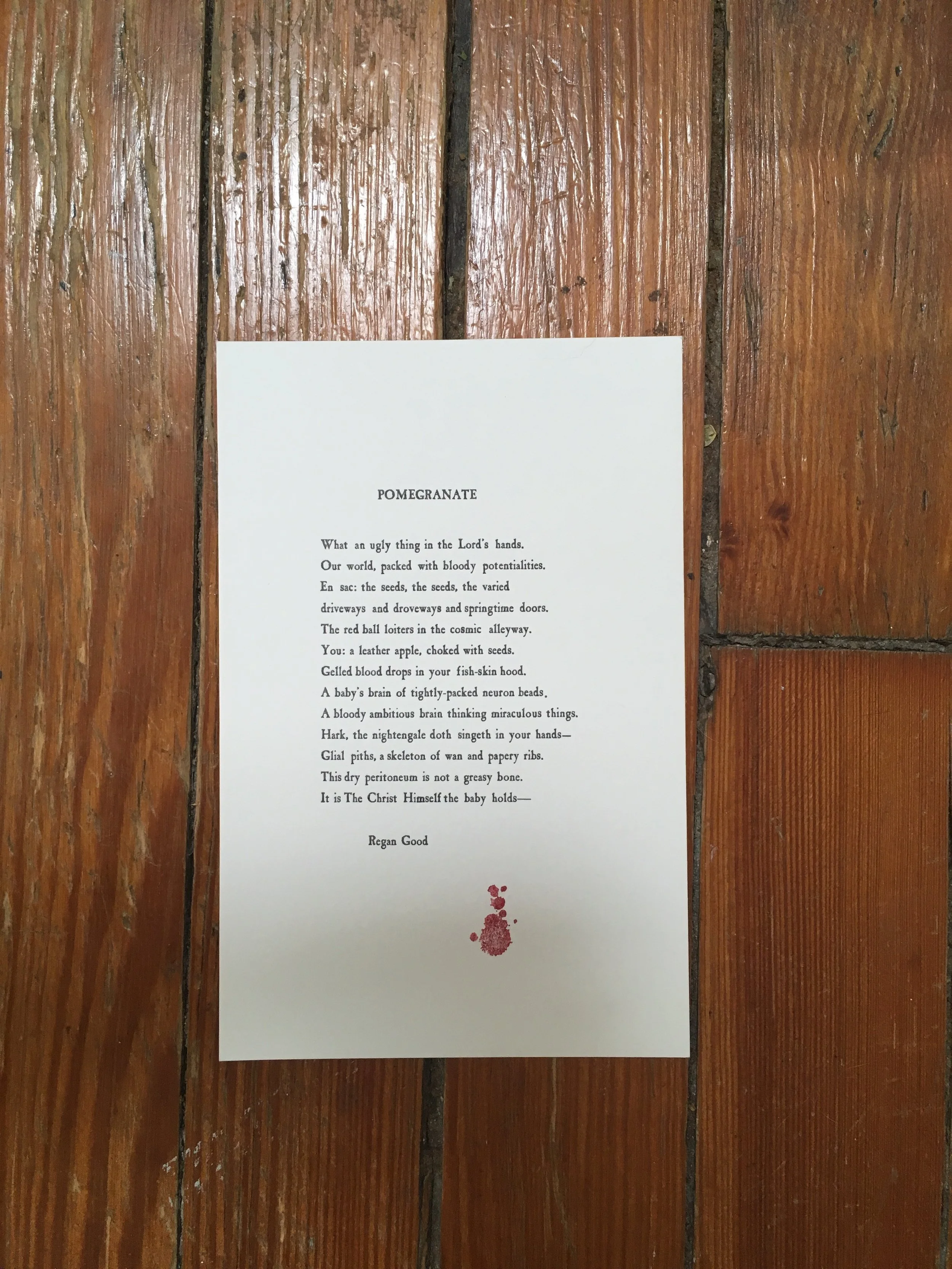 Pomegranate, Broadside