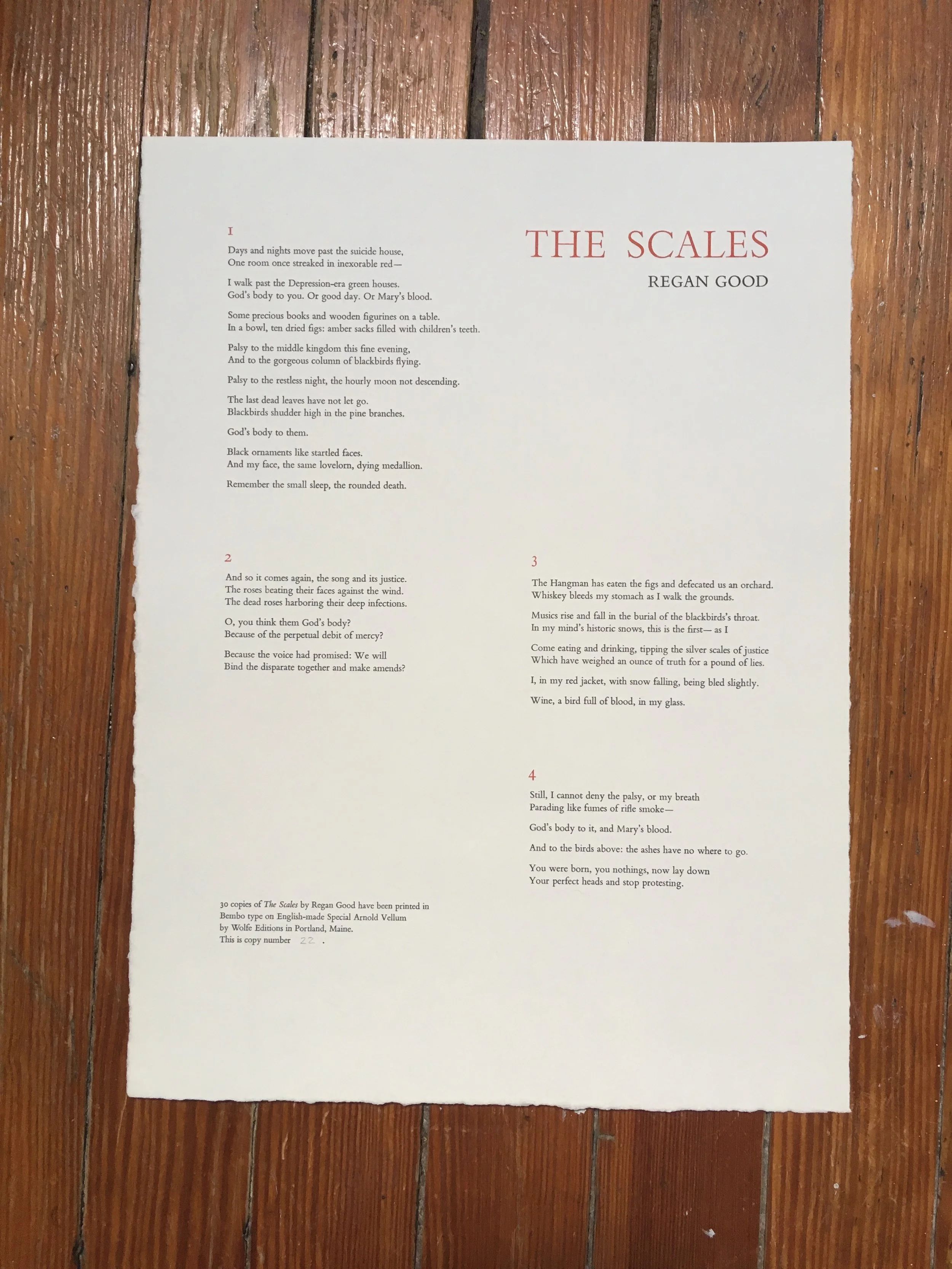 The Scales, Broadside
