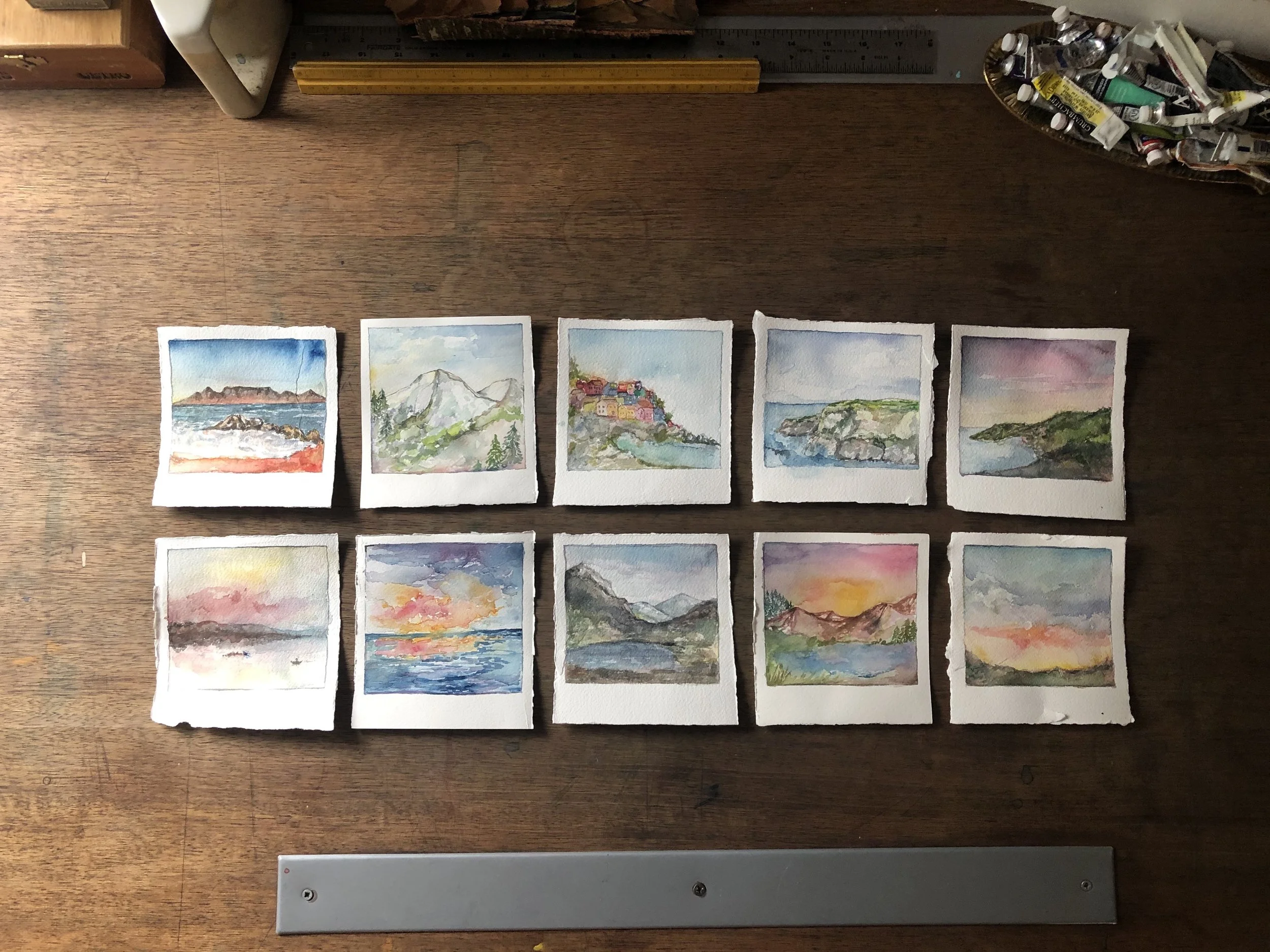 polaroid paintings