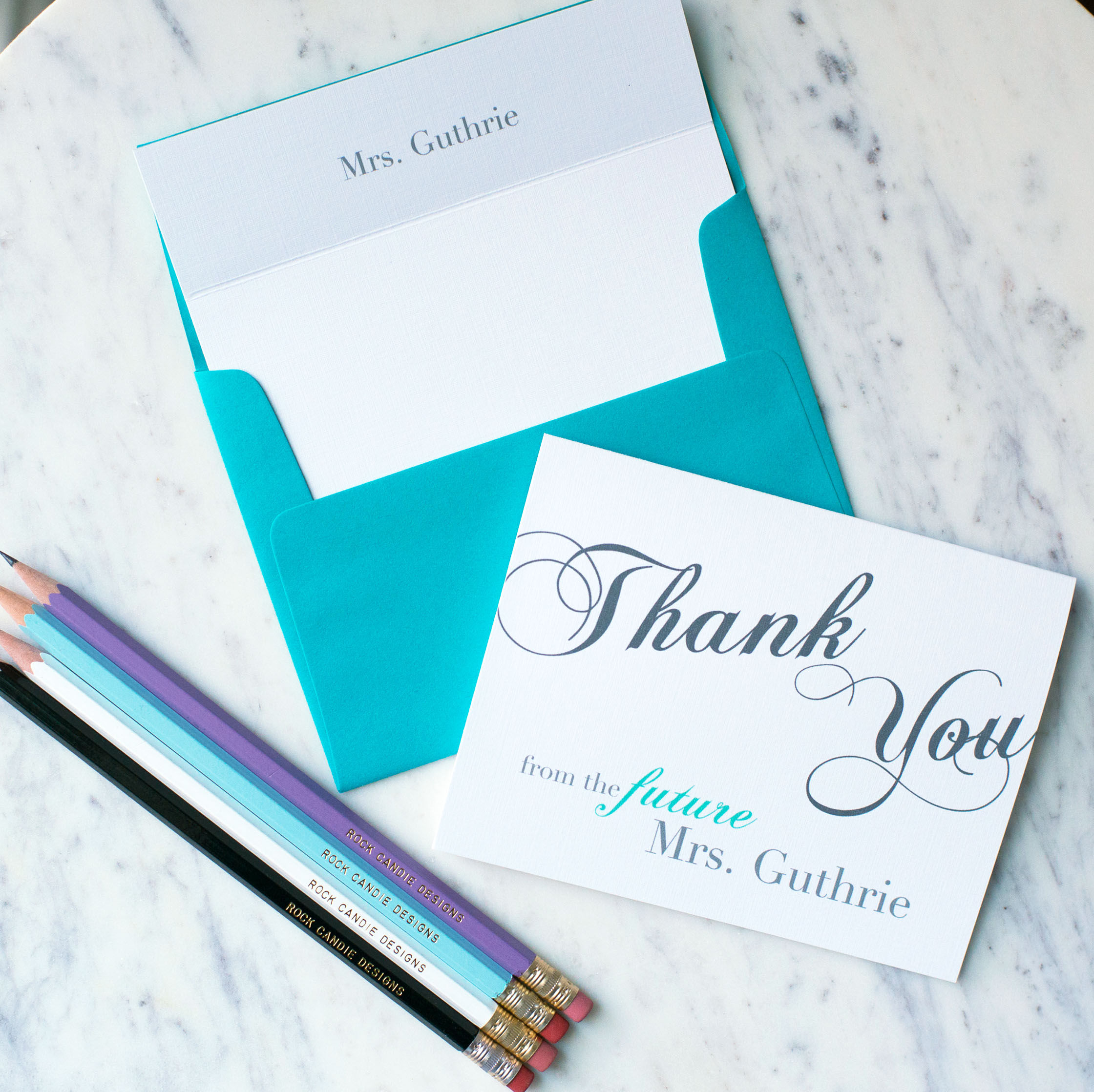 Customized From the Future Mrs. Stationery Set