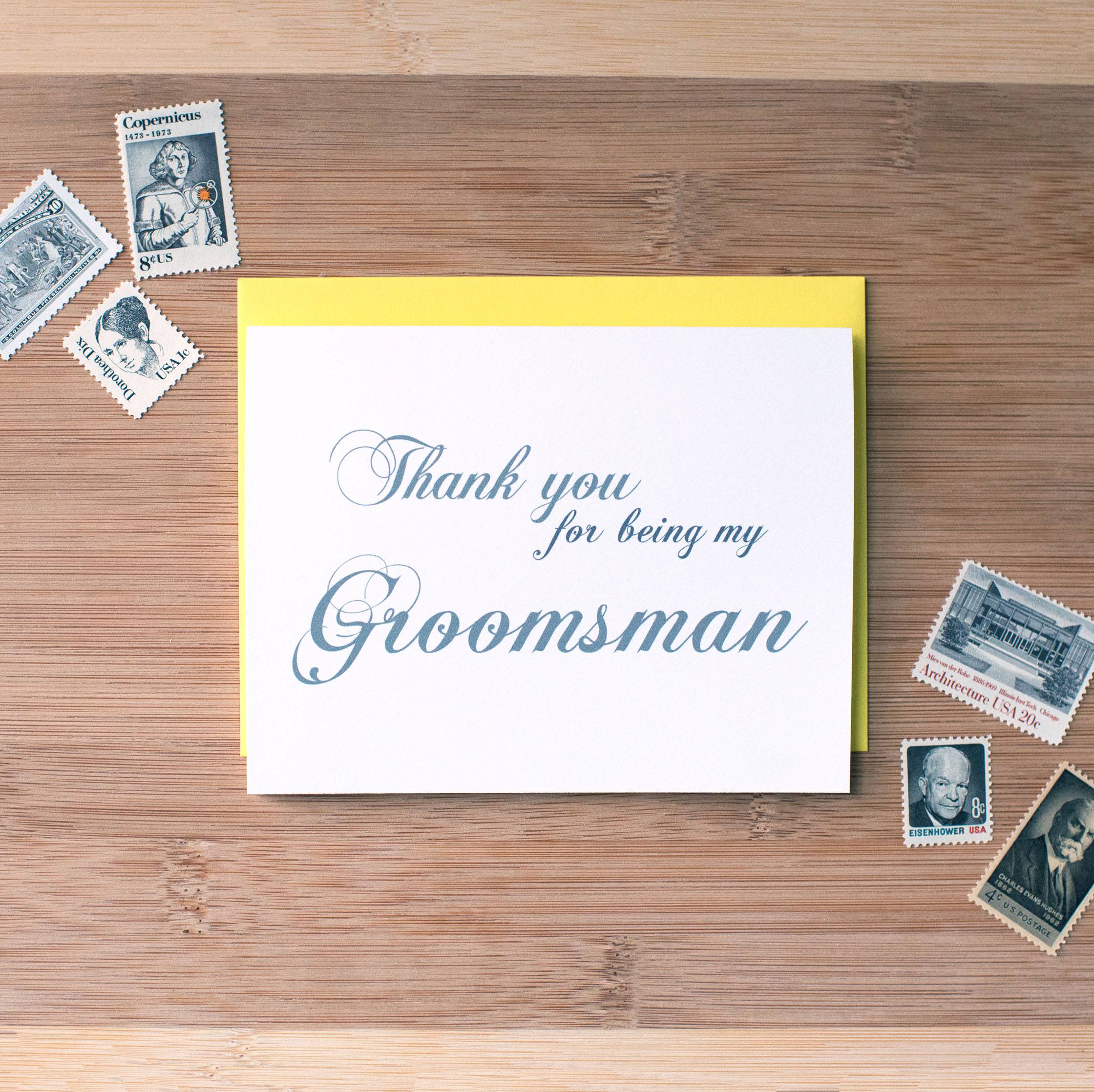 Thank You For Being My Groomsman Card