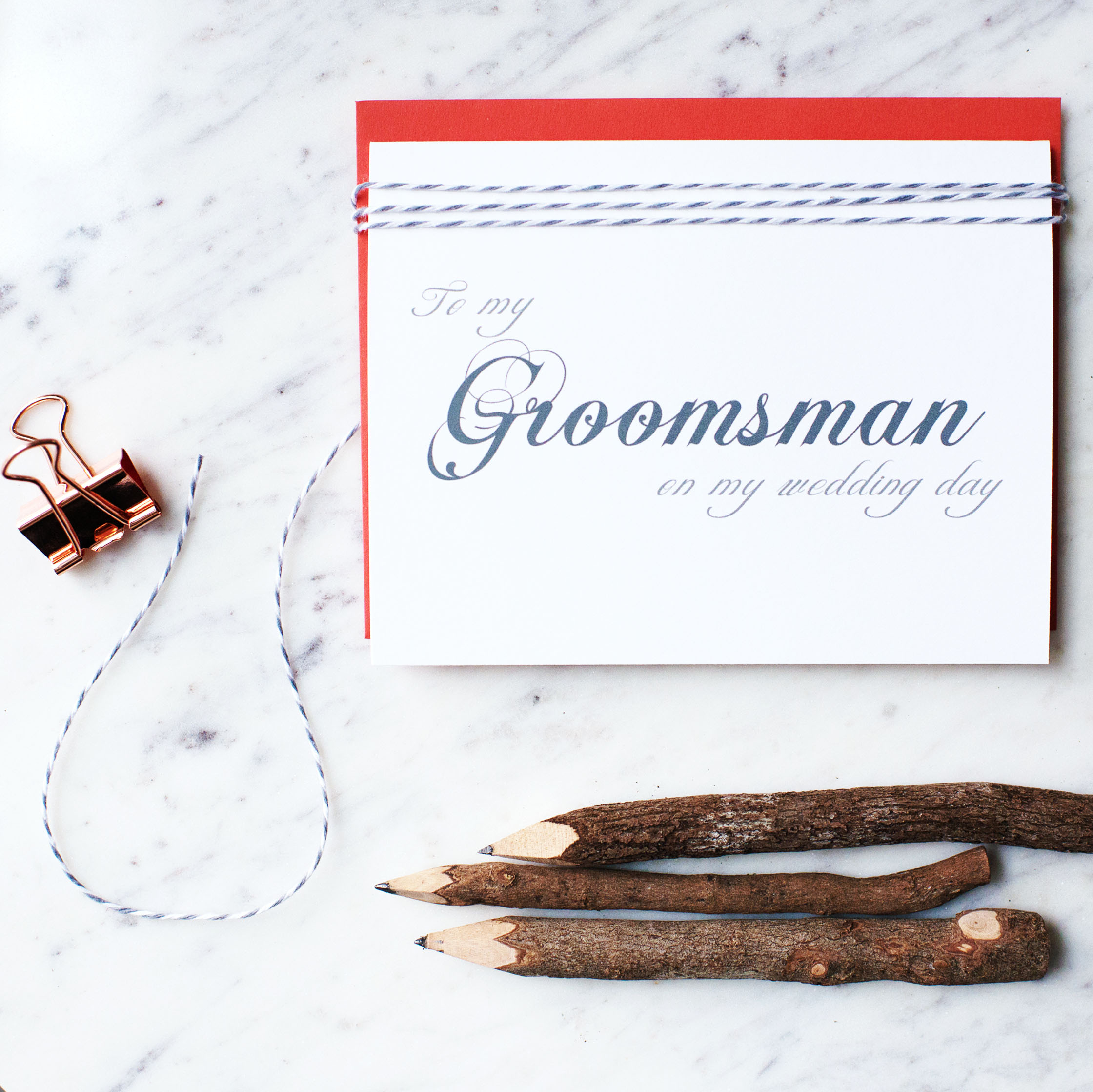 To My Groomsman On My Wedding Day Card