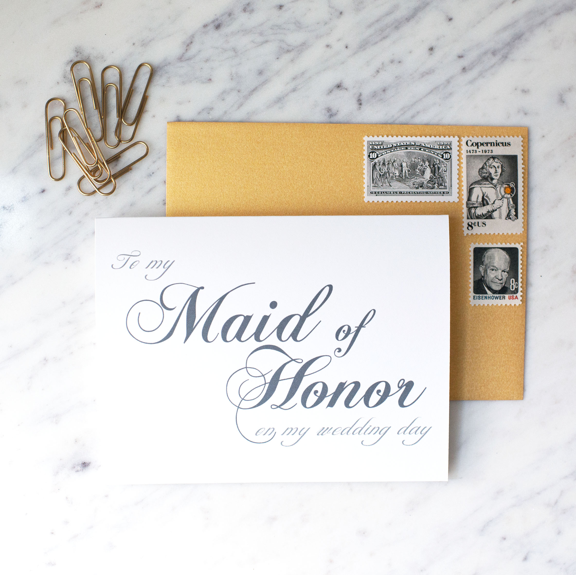 To My Maid of Honor On My Wedding Day Card