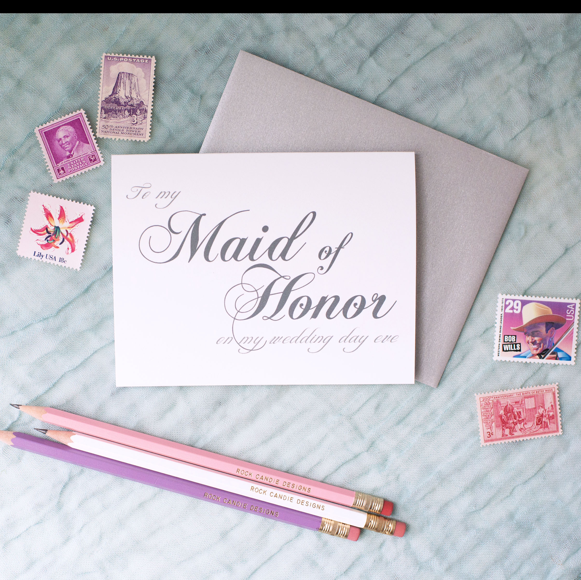 To My Maid of Honor On My Wedding Day Eve Card