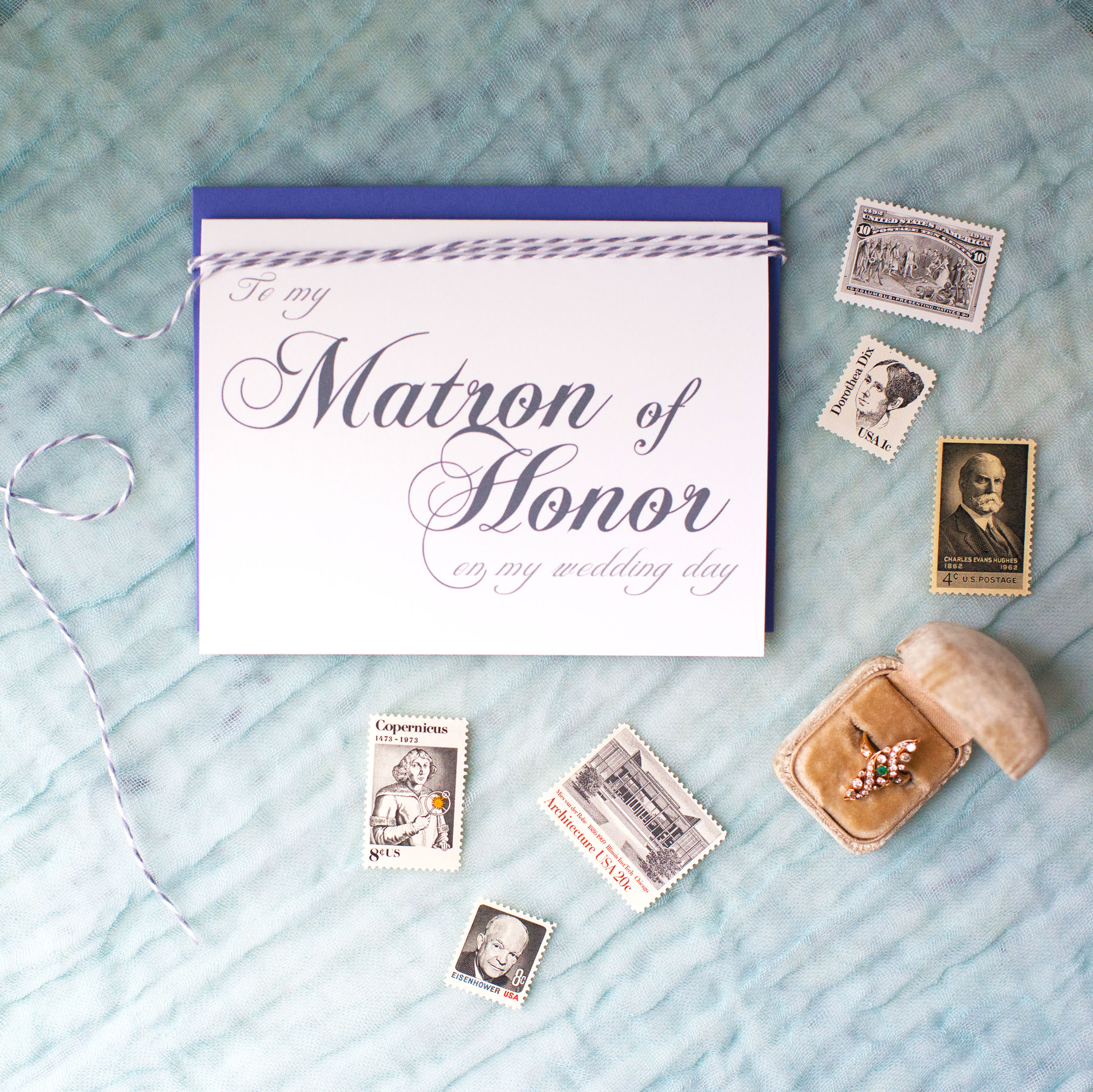 To My Matron of Honor On My Wedding Day Card