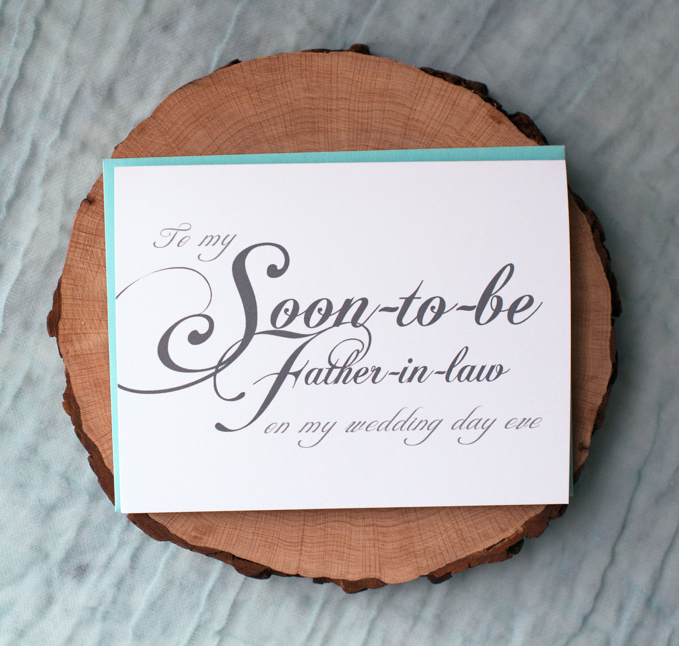 To My Soon-to-Be Father-in-Law On My Wedding Day Eve Card