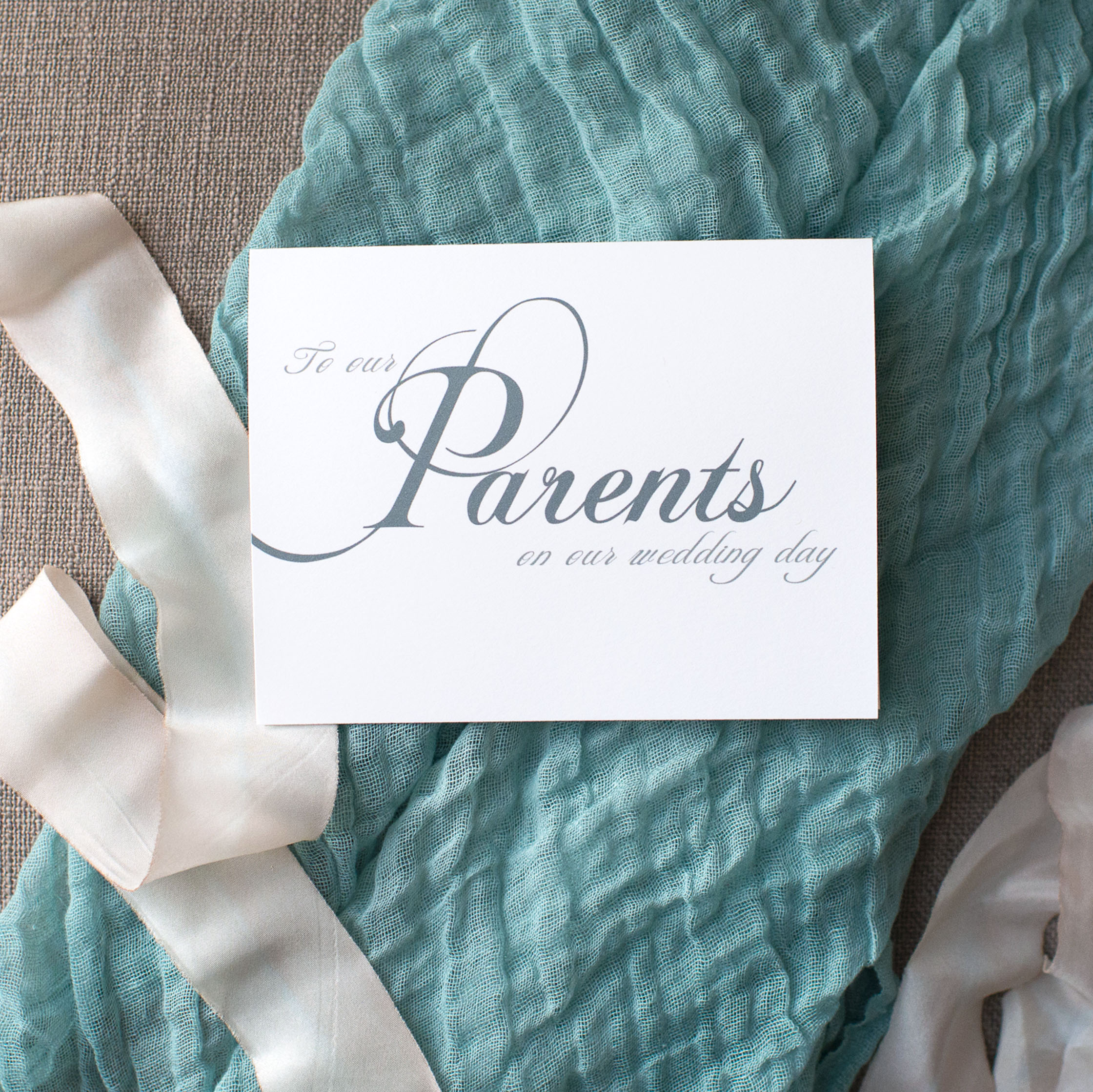 To Our Parents On Our Wedding Day Card