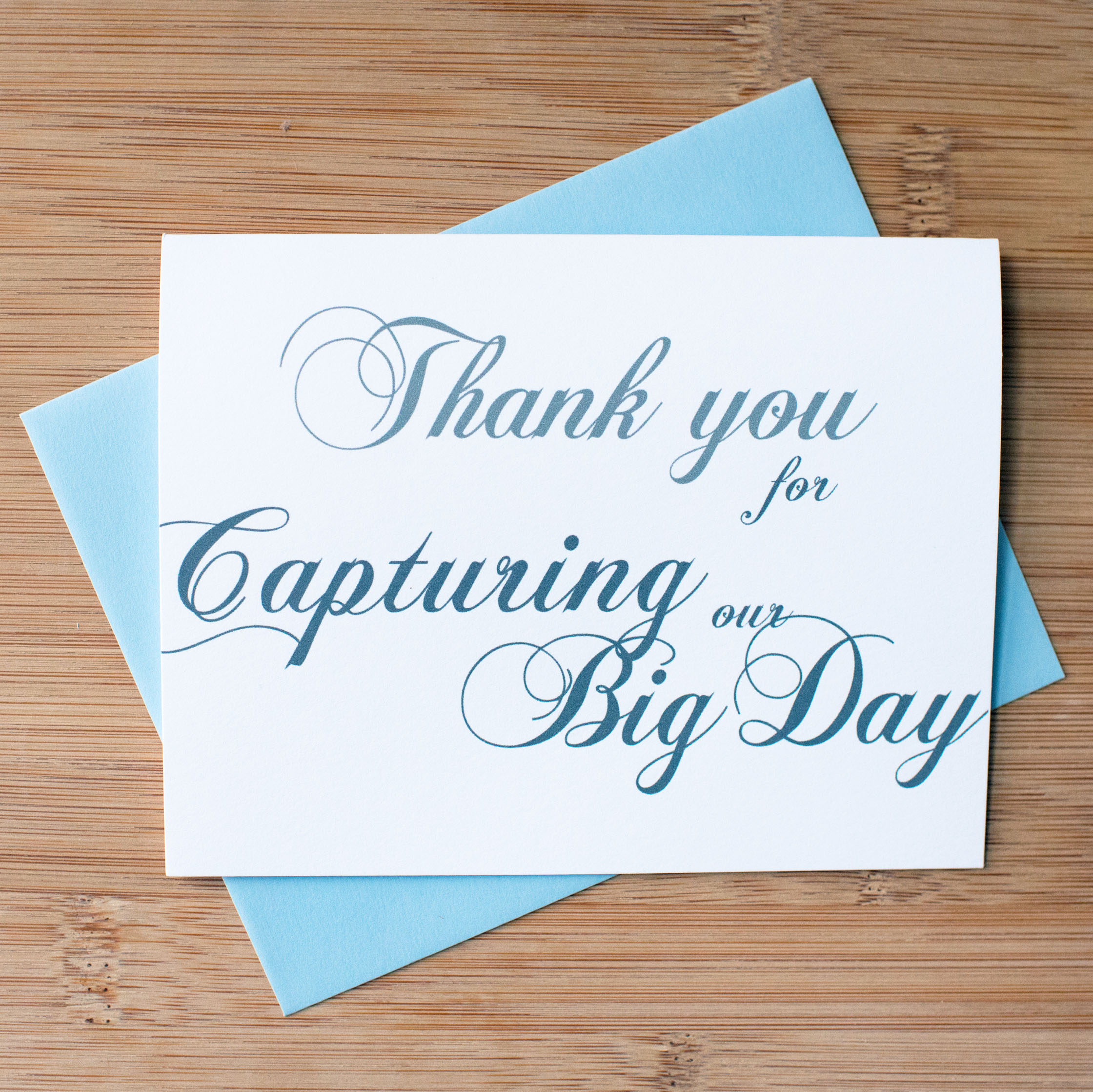 Thank You For Capturing Our Big Day Card