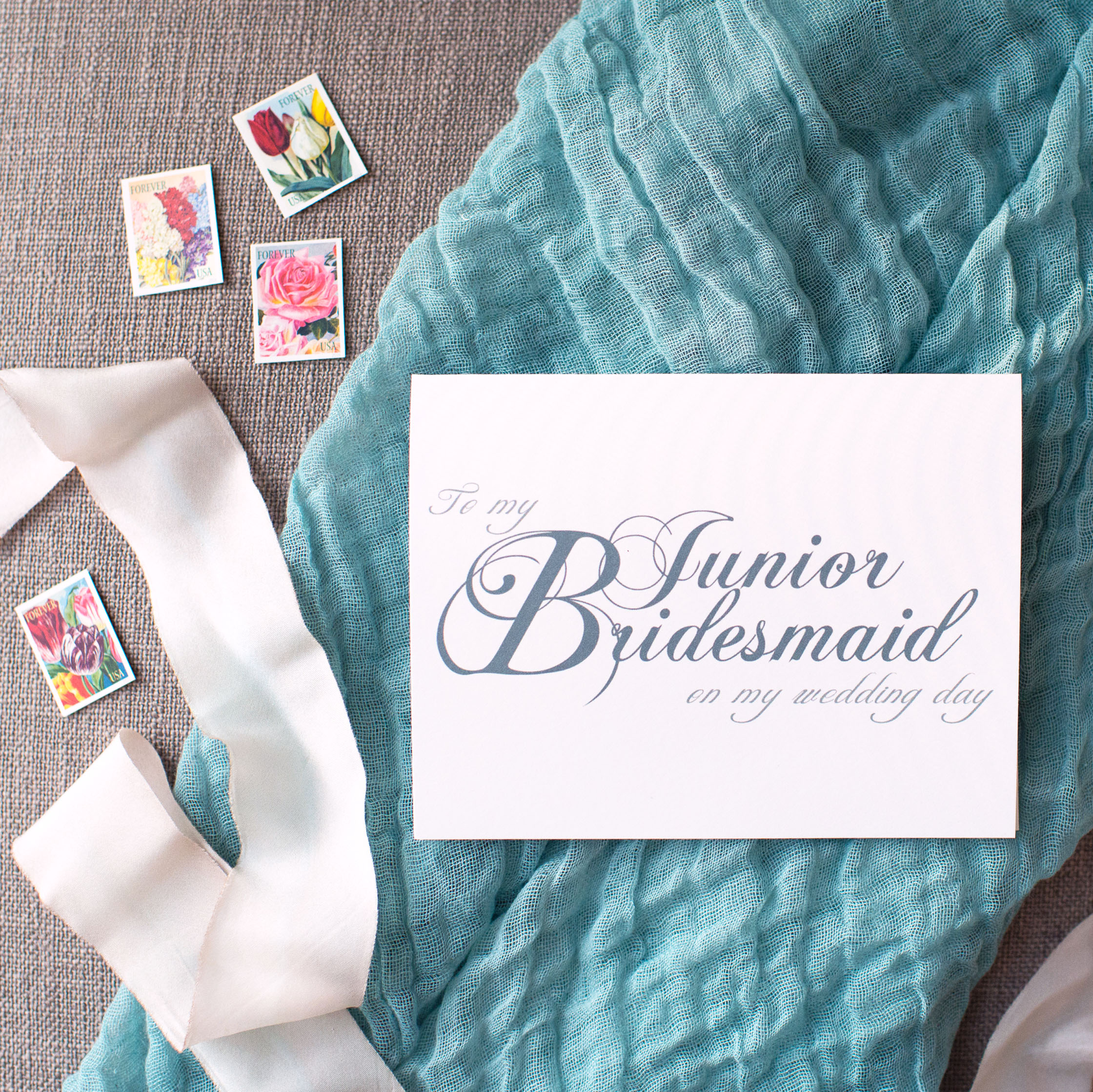 To My Junior Bridesmaid On My Wedding Day Card