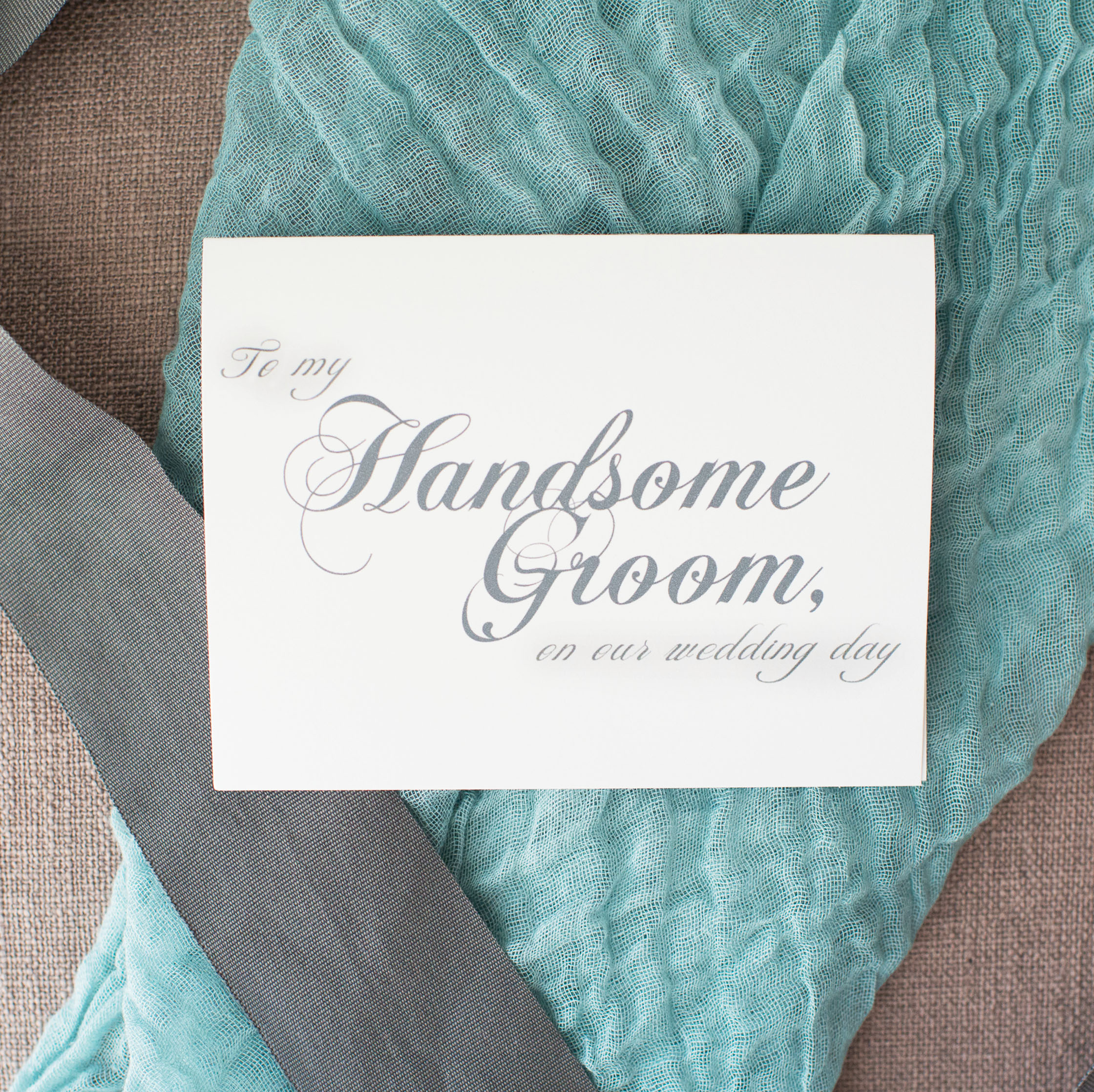 To My Handsome Groom On Our Wedding Day Card