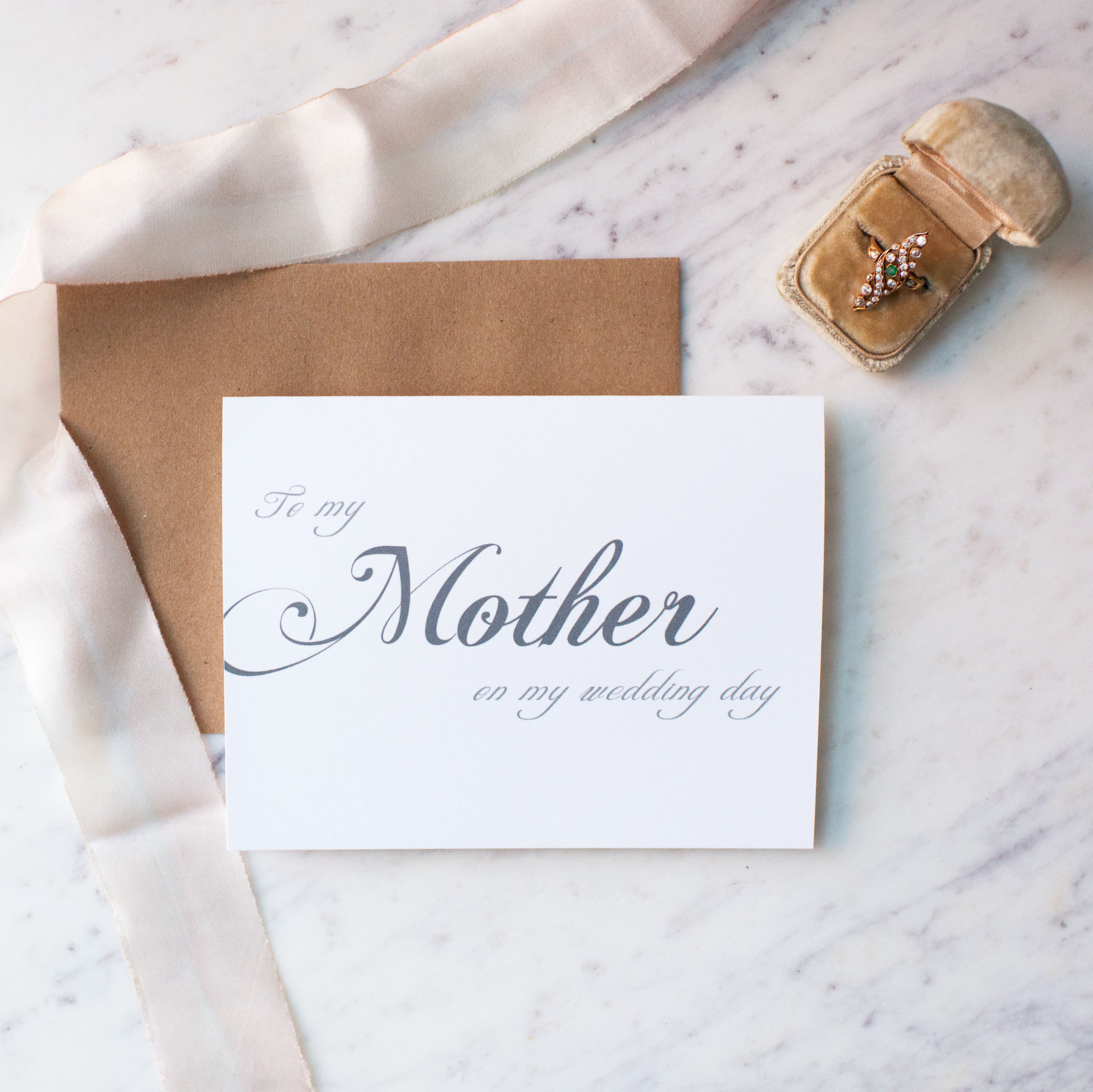 To My Mother On My Wedding Day Card