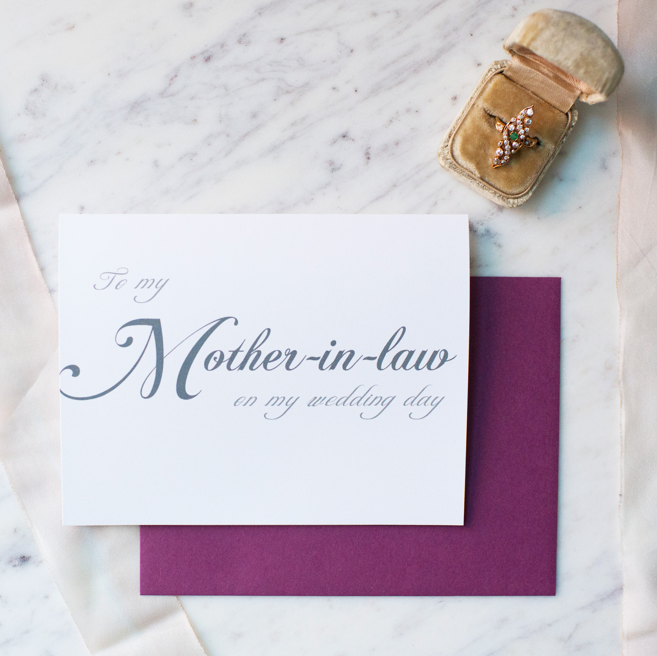 To My Mother-in-Law On My Wedding Day Card