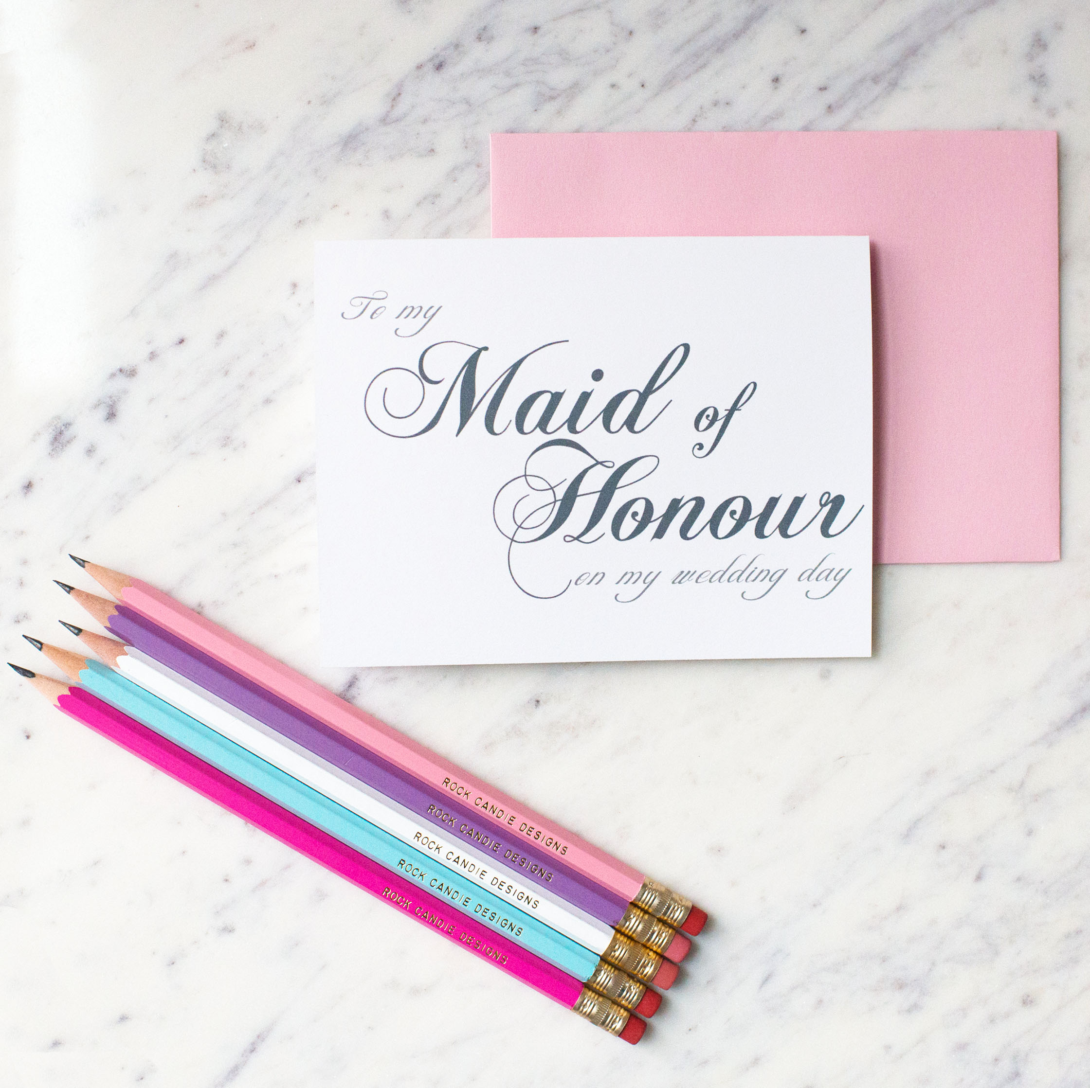 To My Maid of Honour On My Wedding Day Card