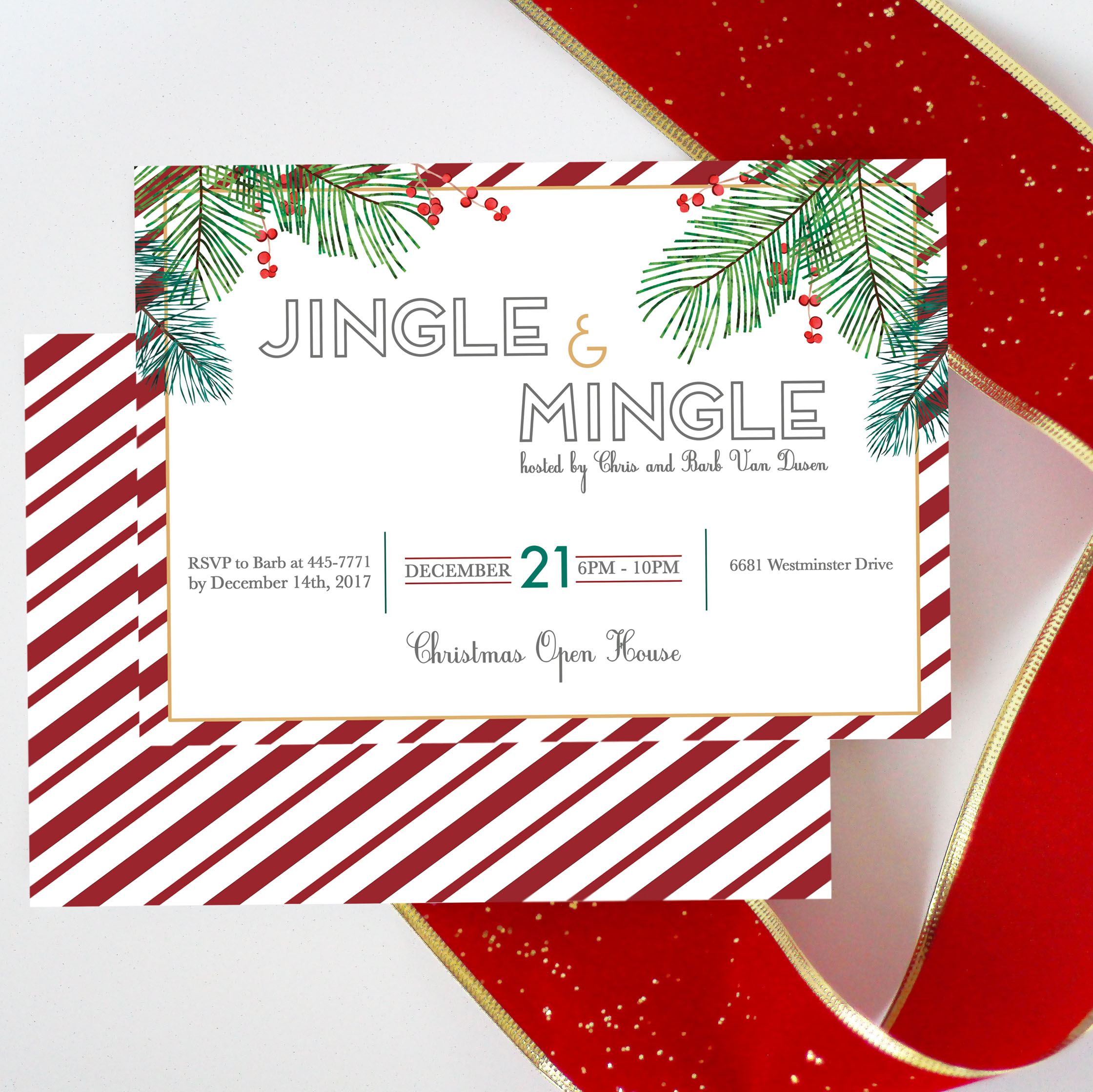 Mingle and Jingle Holiday Party Invitation