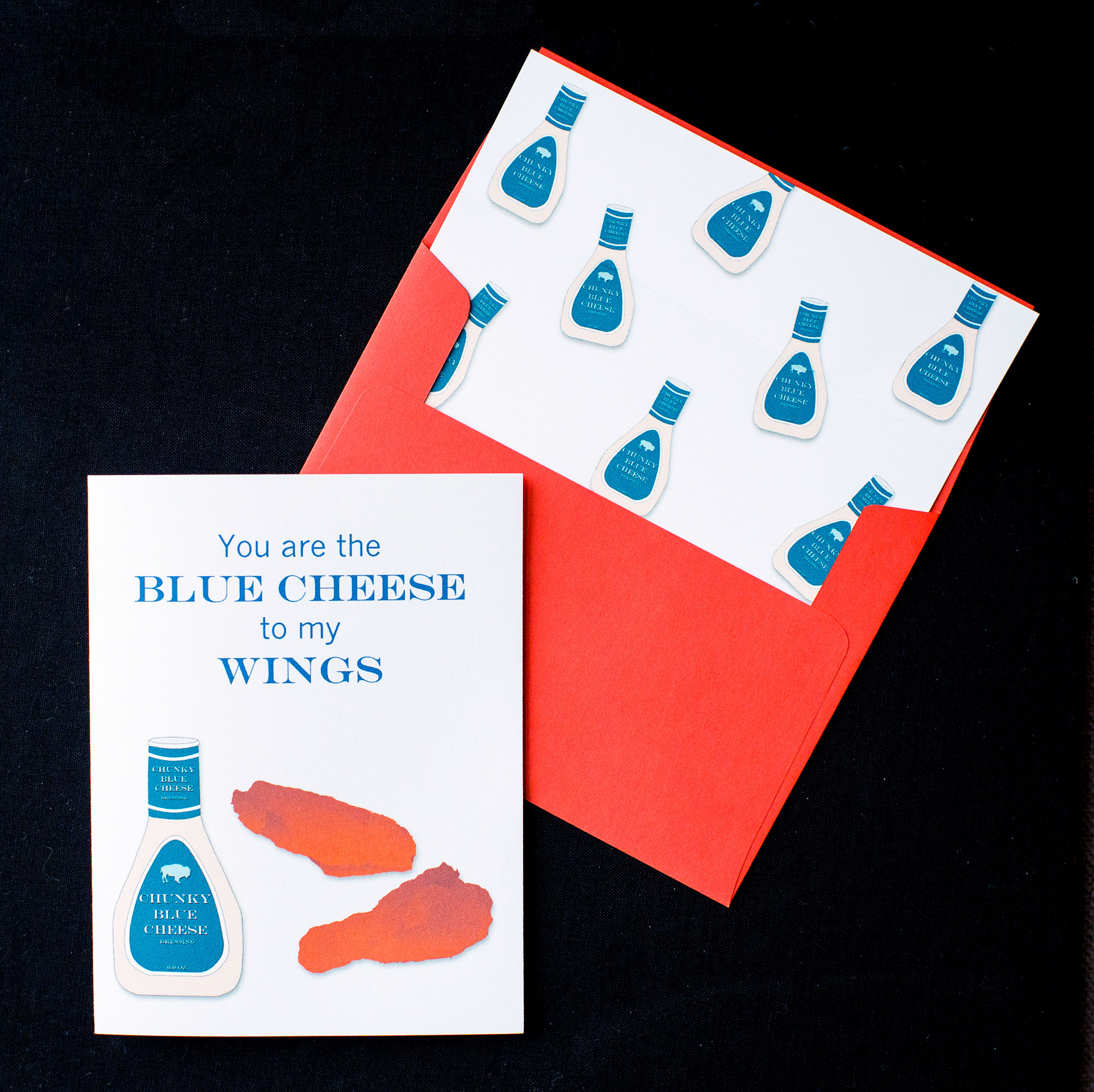 You Are The Blue Cheese To My Wings Card