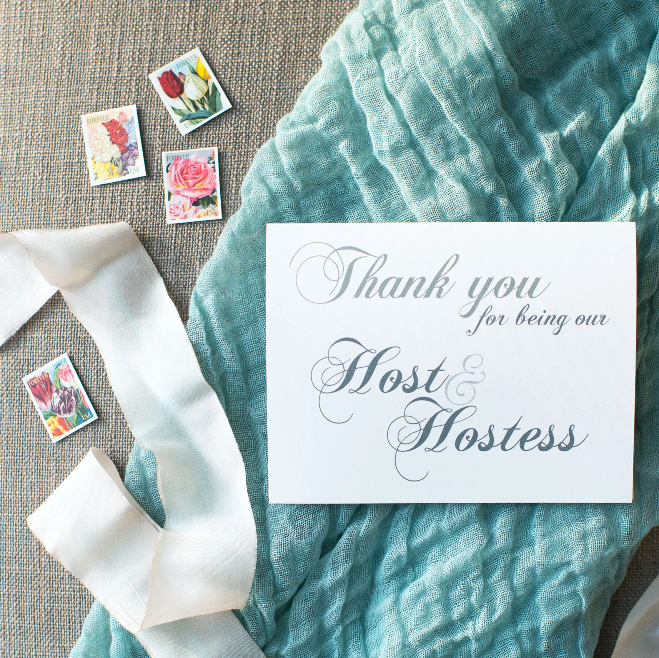 Thank You For Being Our Host and Hostess Card