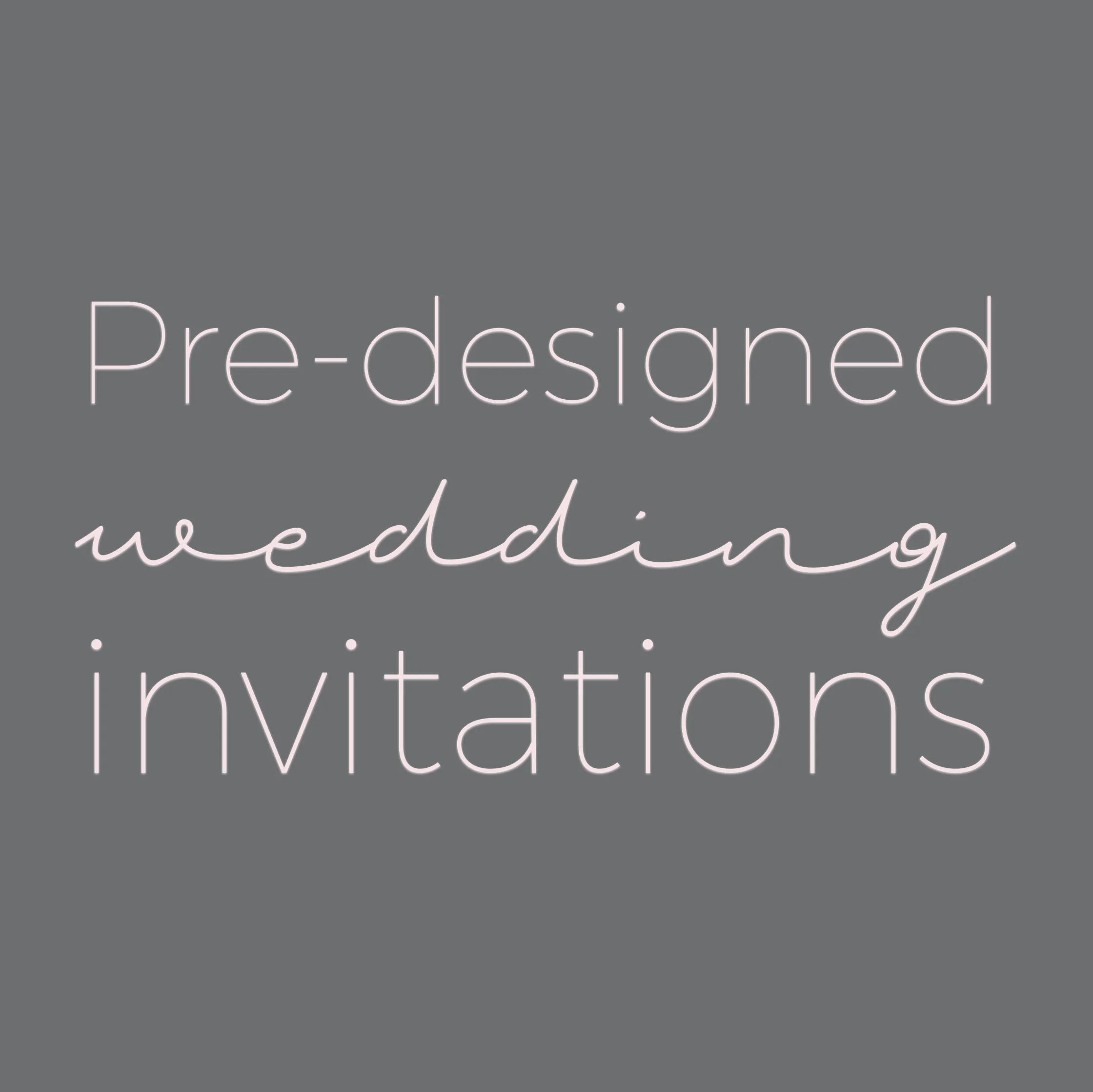 Pre-designed Wedding Suite Invitation Design Fee