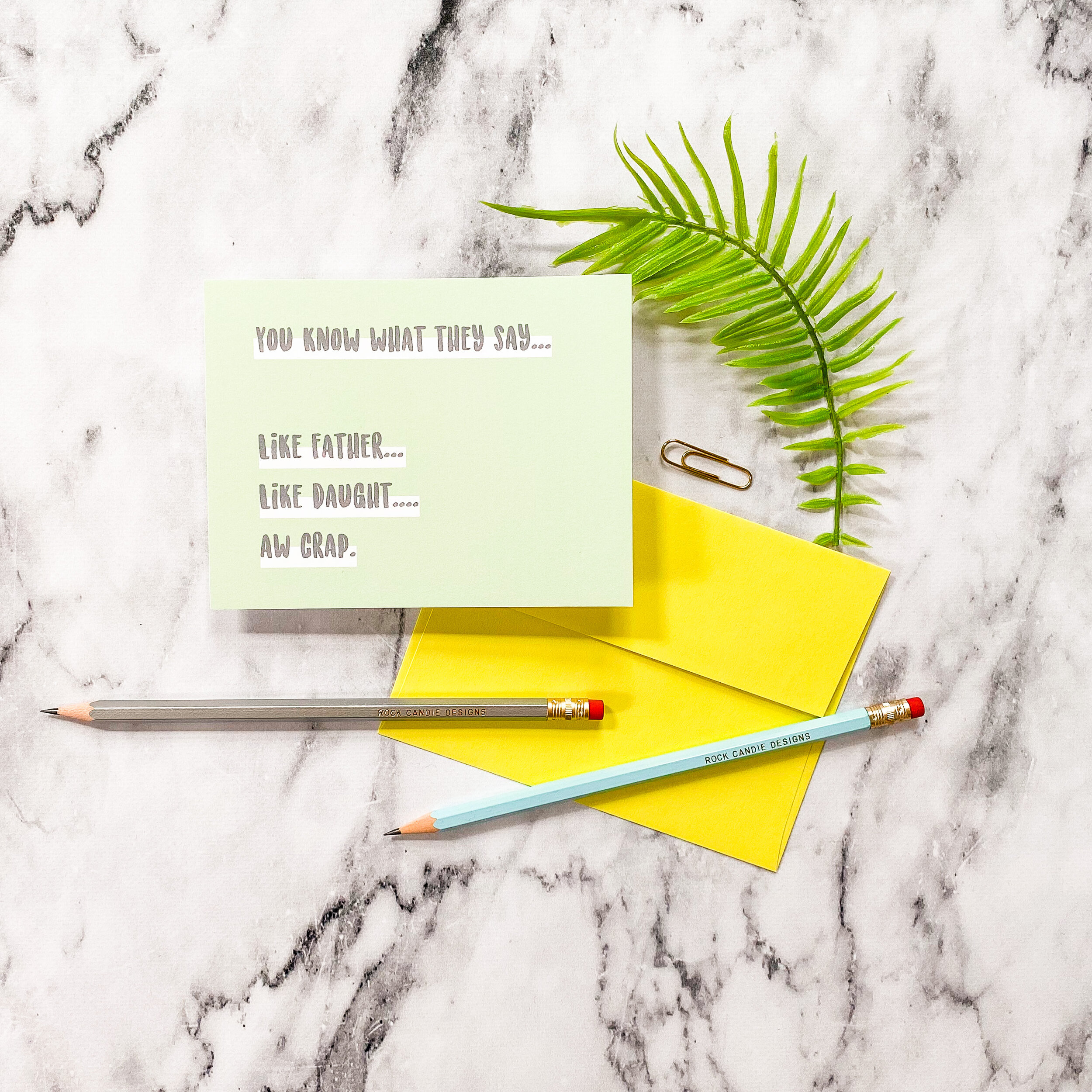 NEW LISTING: Like Father Like Daughter Father's Day Card