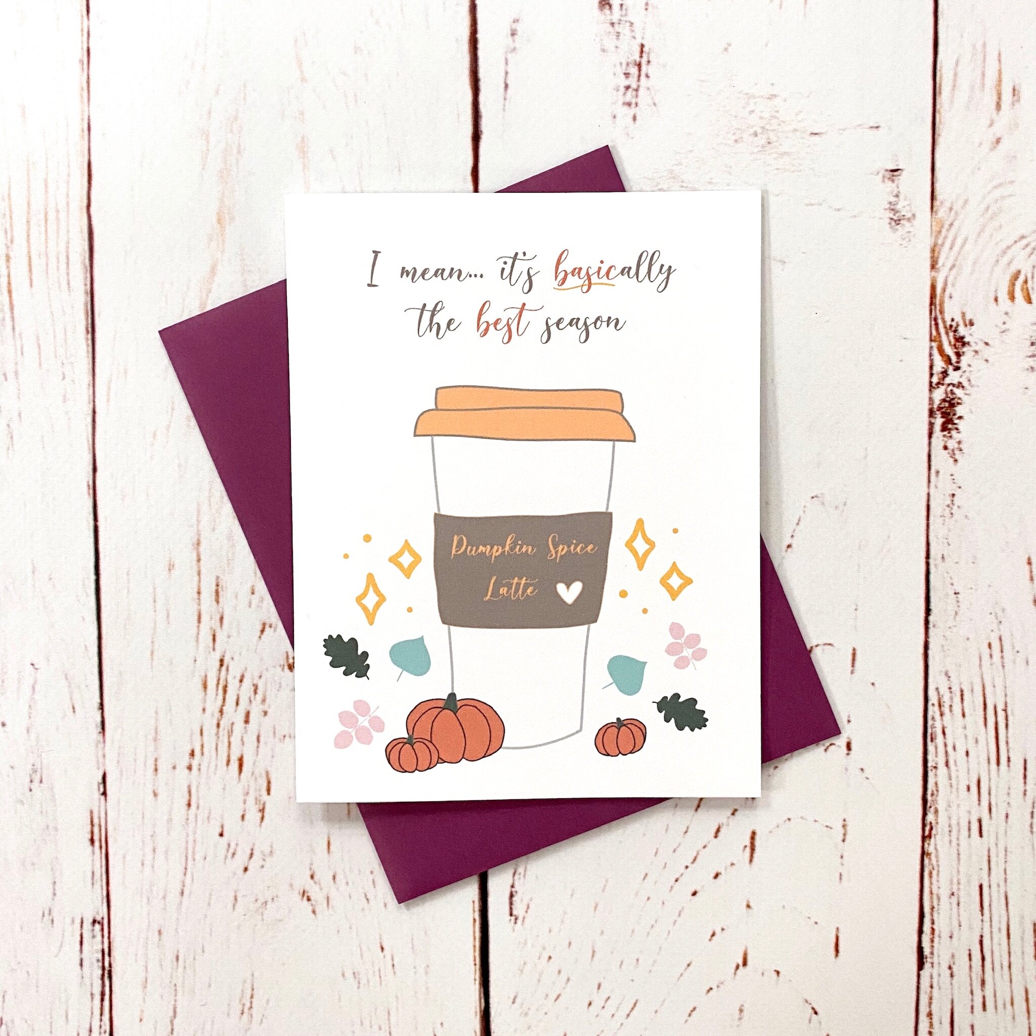 Pumpkin Spice Latte Card