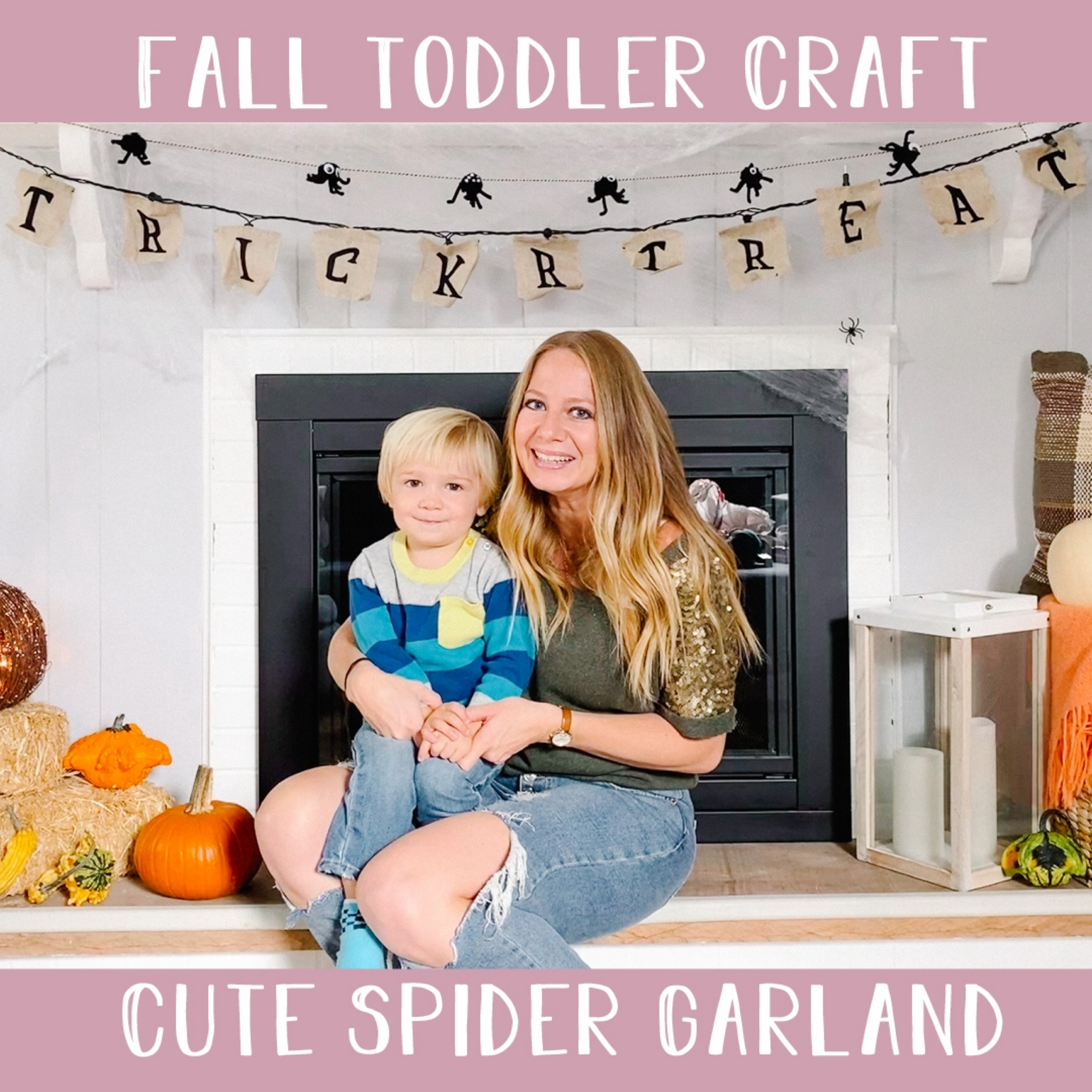 Fall Toddler Craft: Cute Spider Garland