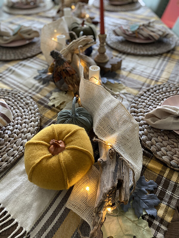 Rock Candie Designs Affordable Fall Tablescape Fabric Pumpkins.jpg