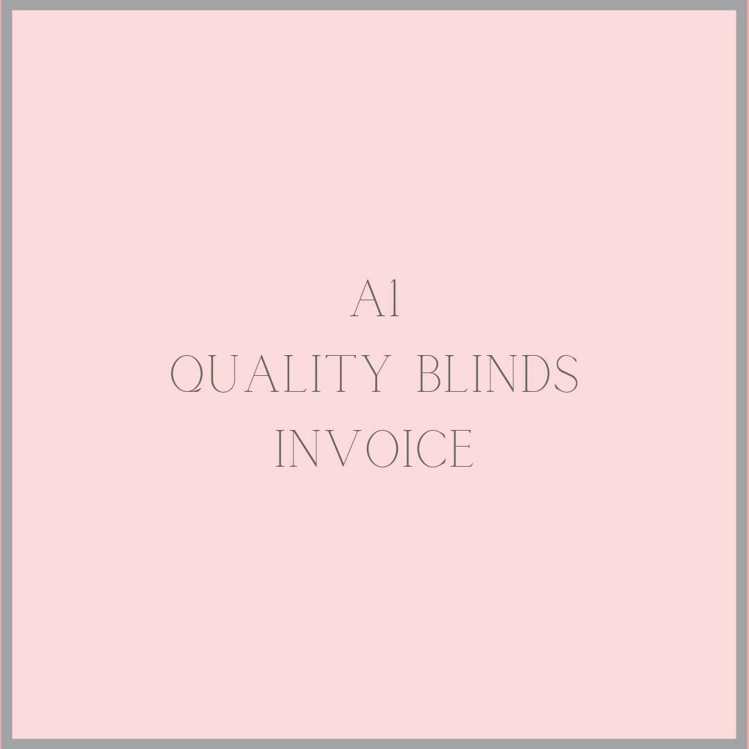 A1 Quality Blinds Invoice