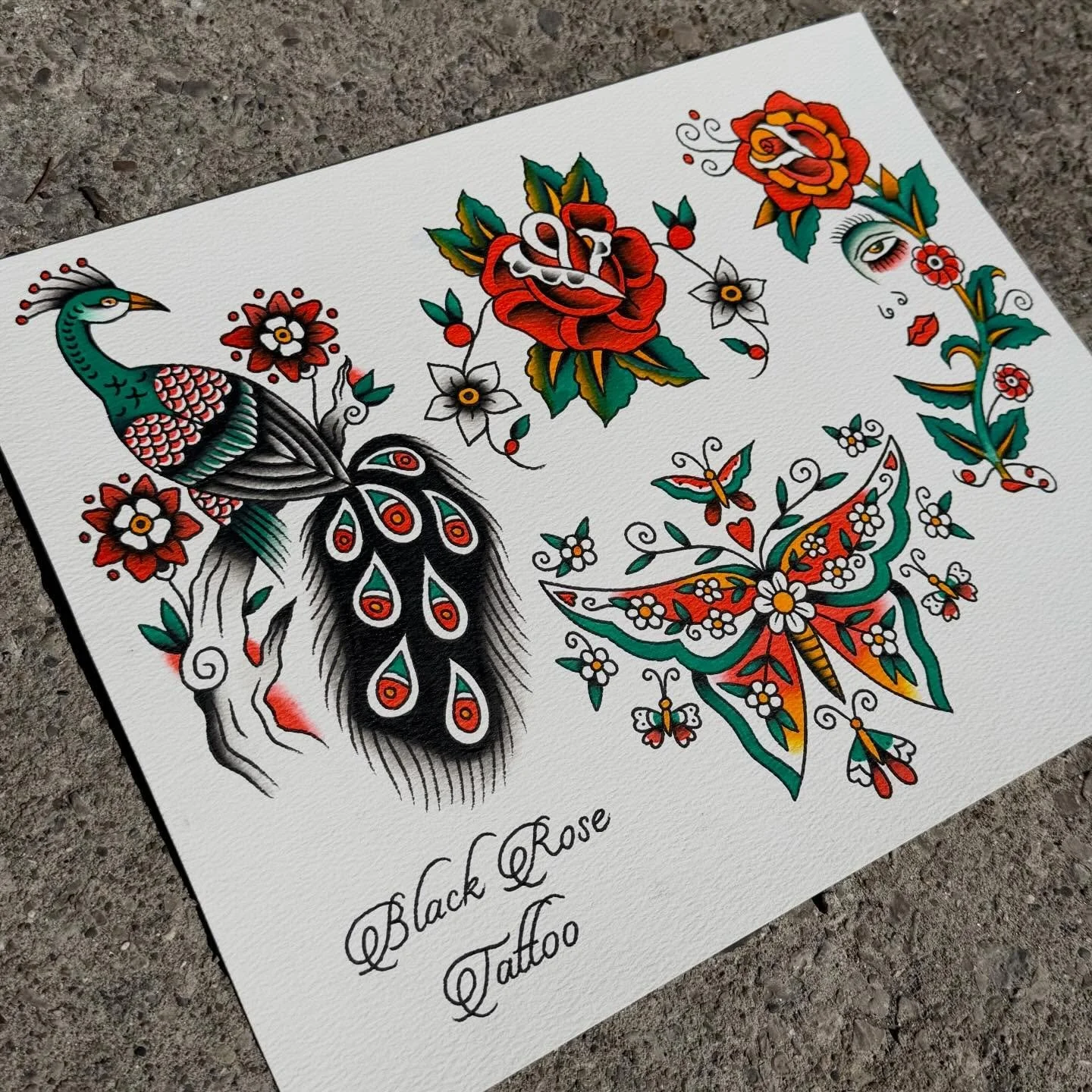 Springtime sheet🌷🌻 Booking now til ALWAYS.. message me!! 

@blackrosetattooky 

#folkarttattoo #traditionaltattoo #blackrosetattoolex