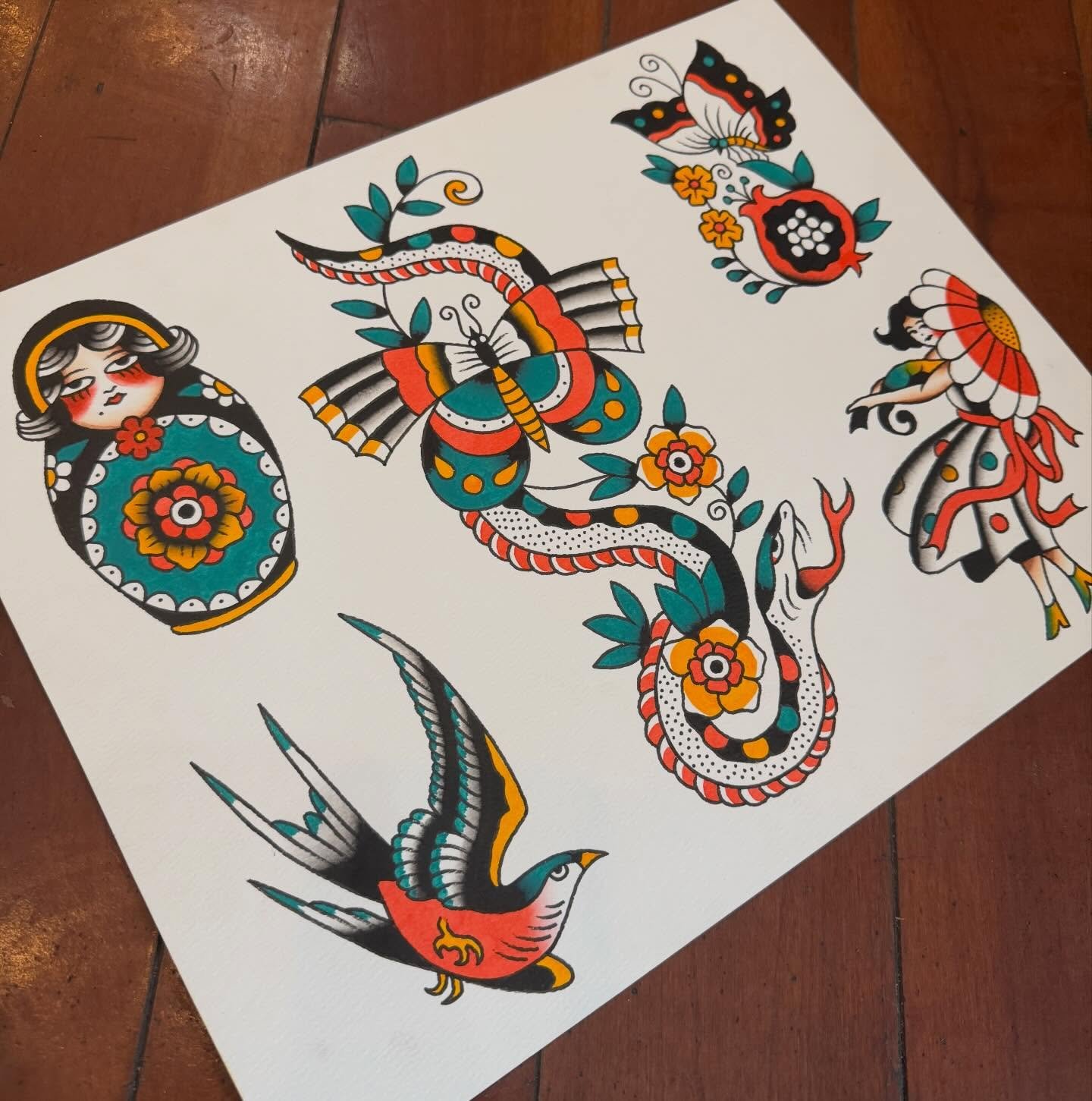 Painted at @blackrosetattooky 

#traditionaltattoo #folkarttattoo #blackrosetattoolex