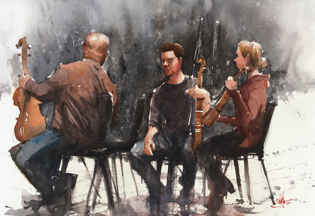 Trio at Rest - SOLD