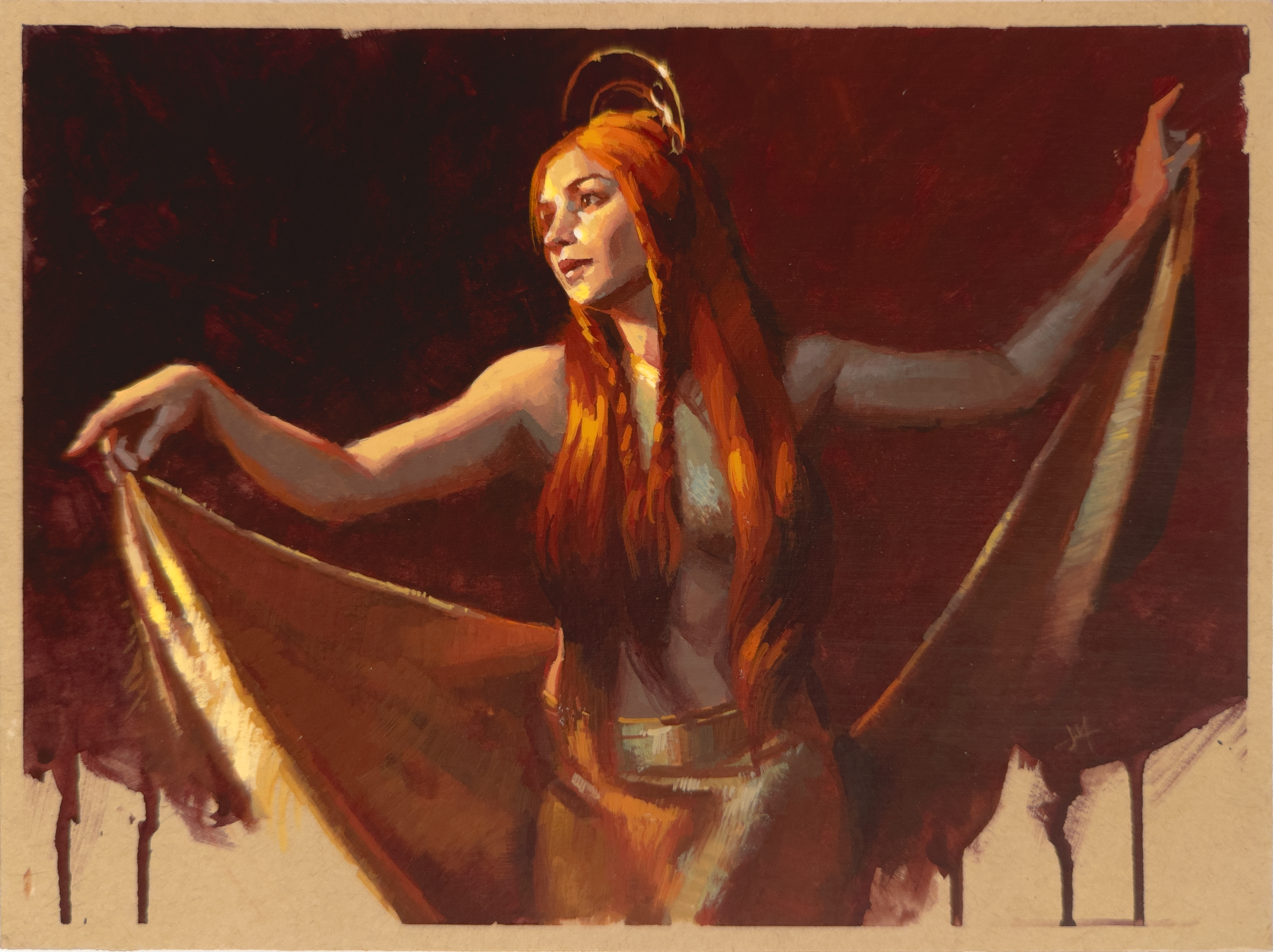 Saint Study 2, 2025. Gouache on paper, 9 x 12 in.