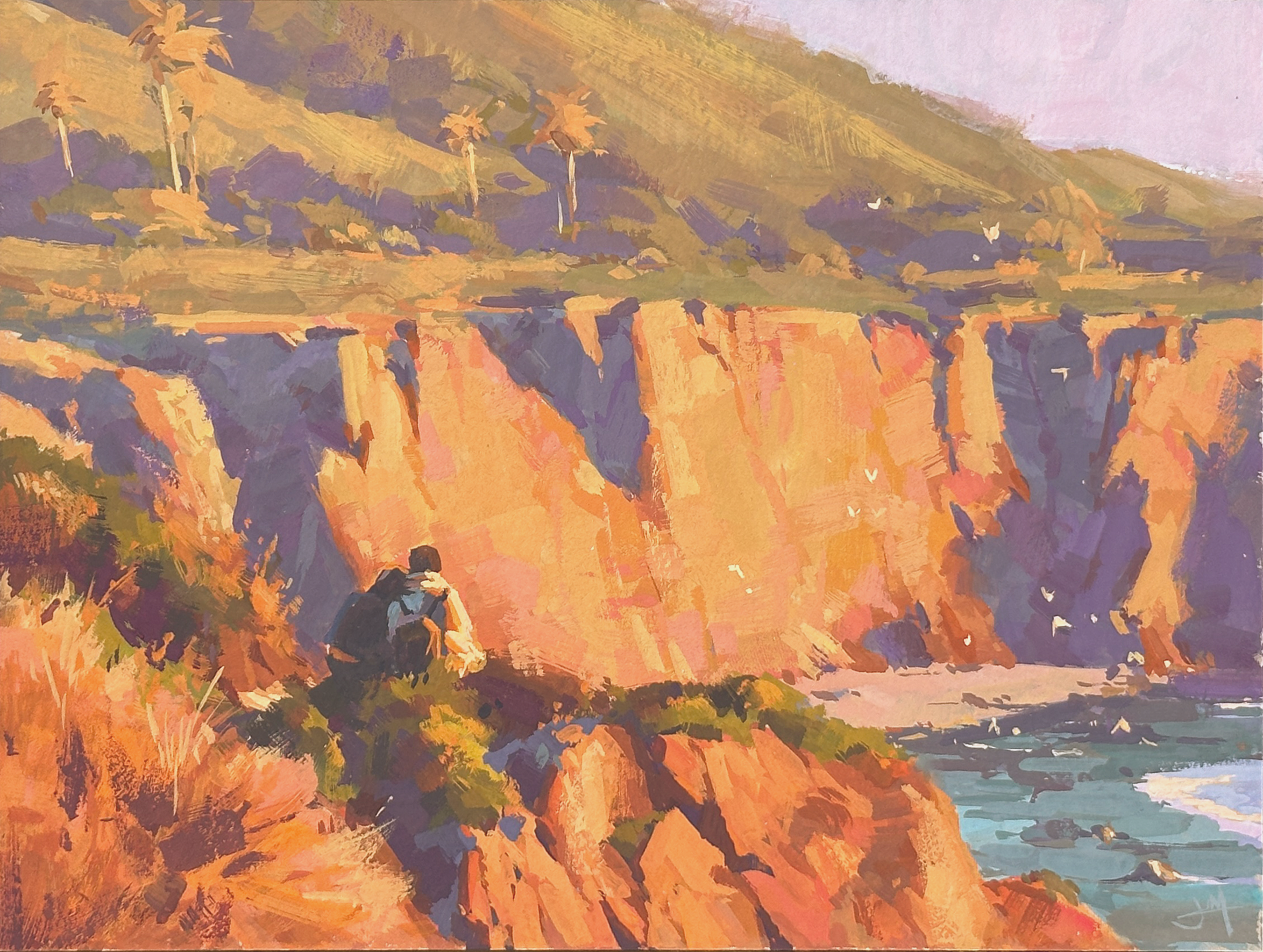 If It Could Only Last, 2024. Gouache on paper, 6 × 8 in. Plein air.