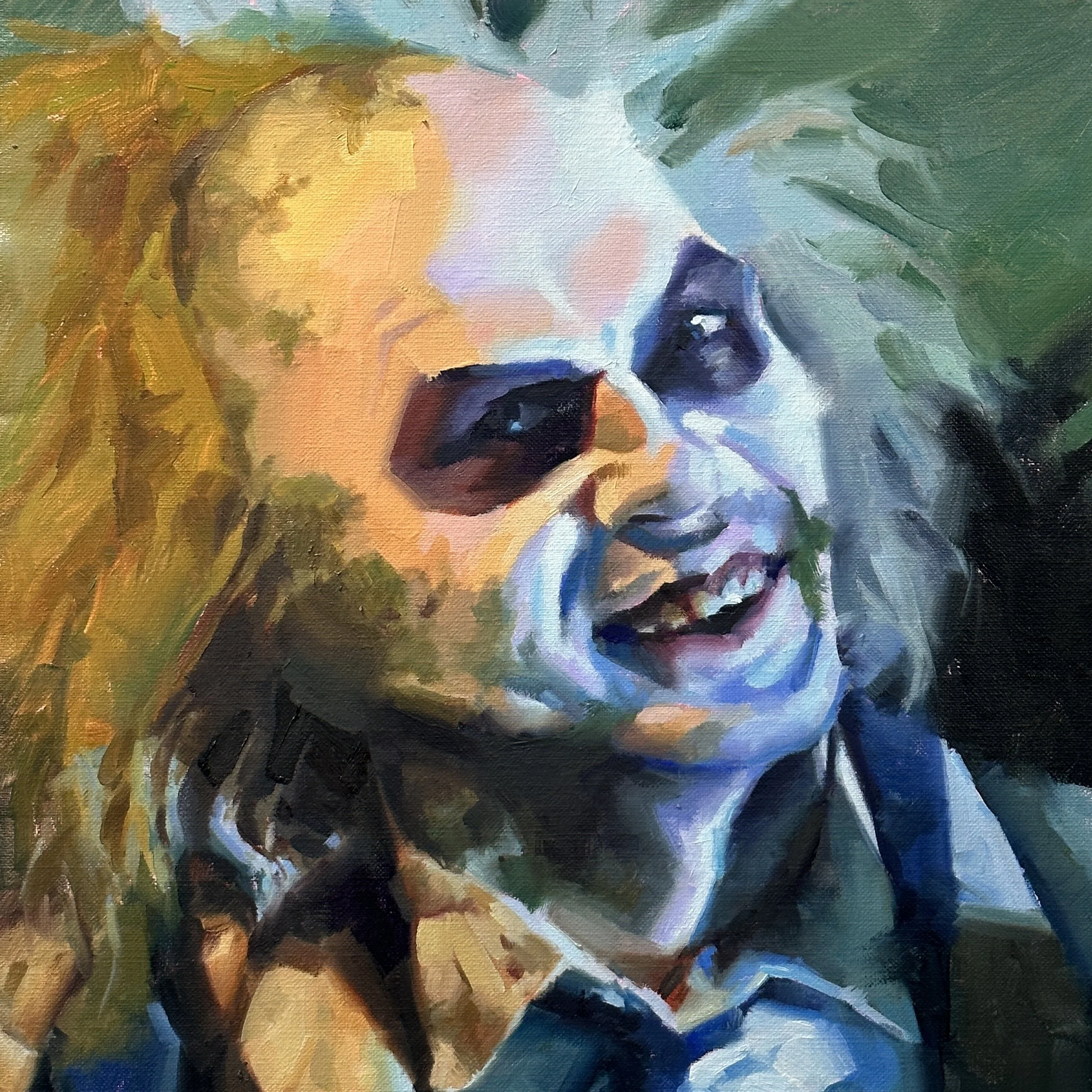 Beetlejuice, 2024. Oil on panel, 12 x 12 in.