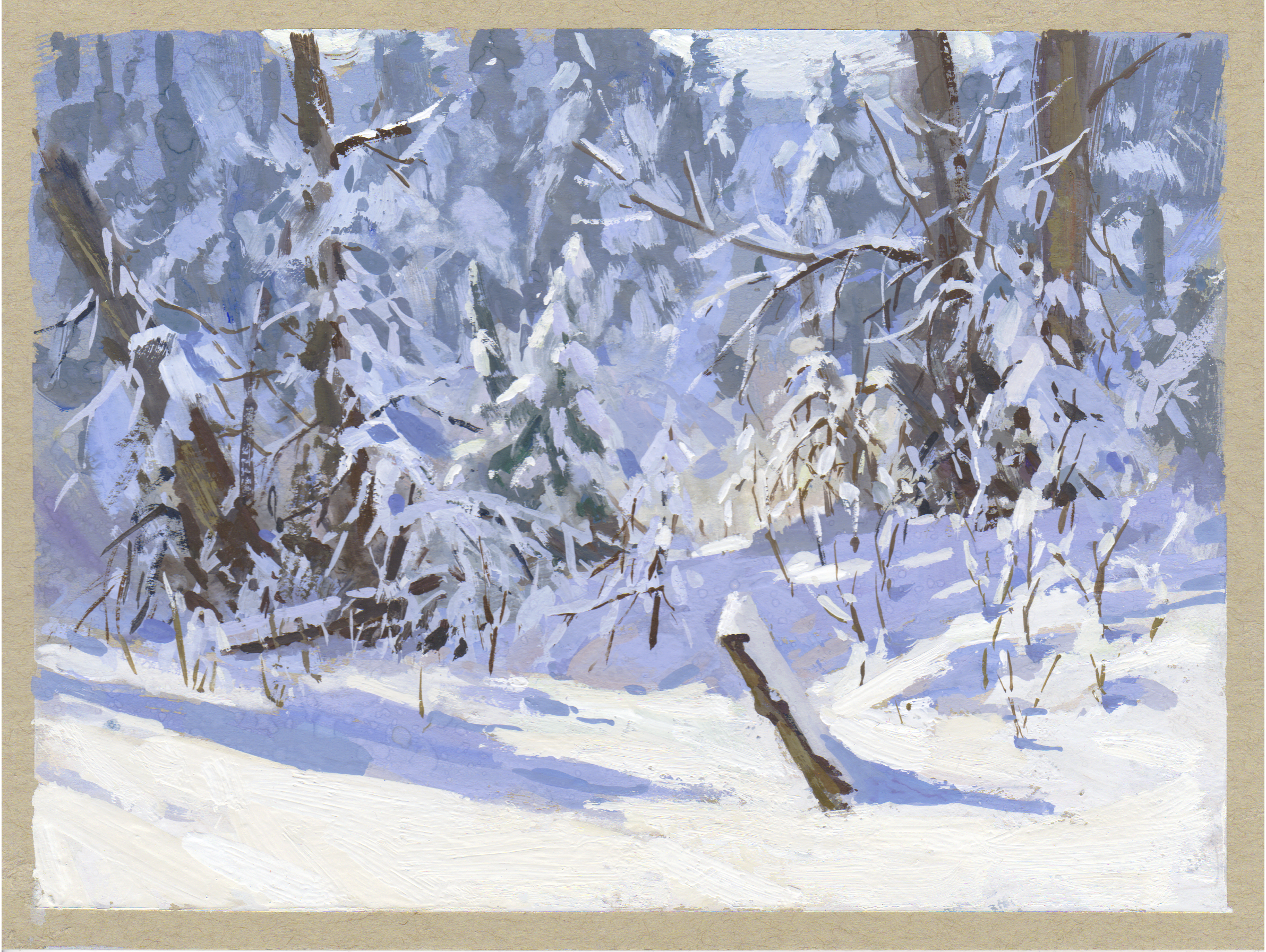 #98, 2022. Gouache on paper, 6 × 8 in. Plein air.