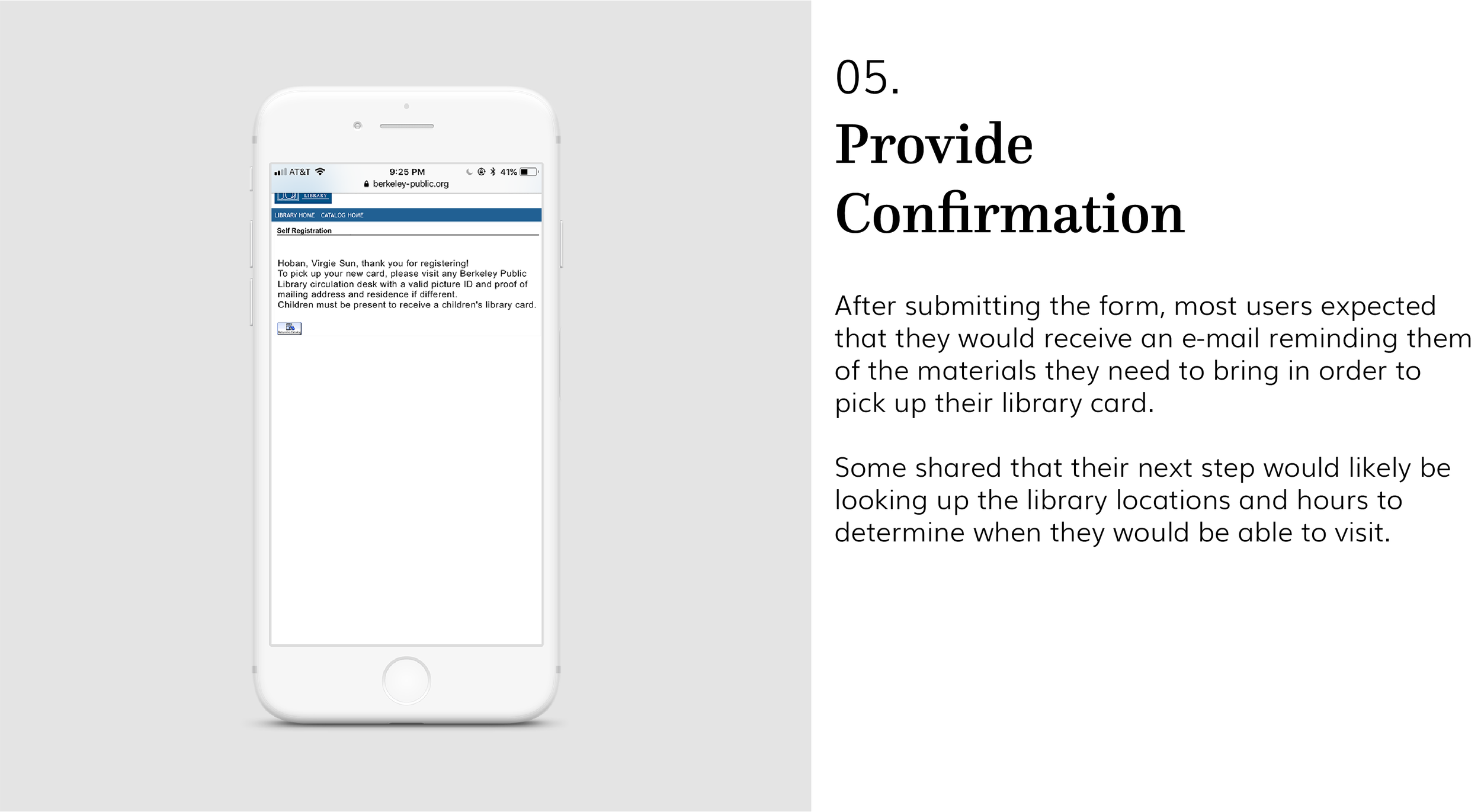 Landing Page > Get a Library Card > Registration Form (14 and over) > Confirmation