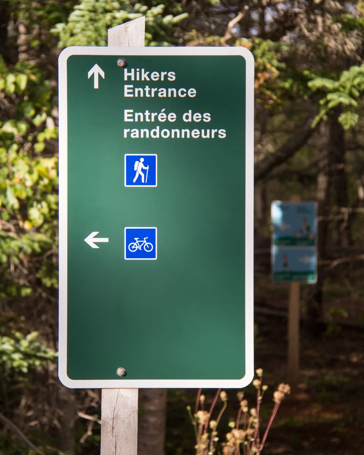 WAYFINDING Operational signage directs users to trail entrances. These signs work in concert with multi-use trail directional signage.
