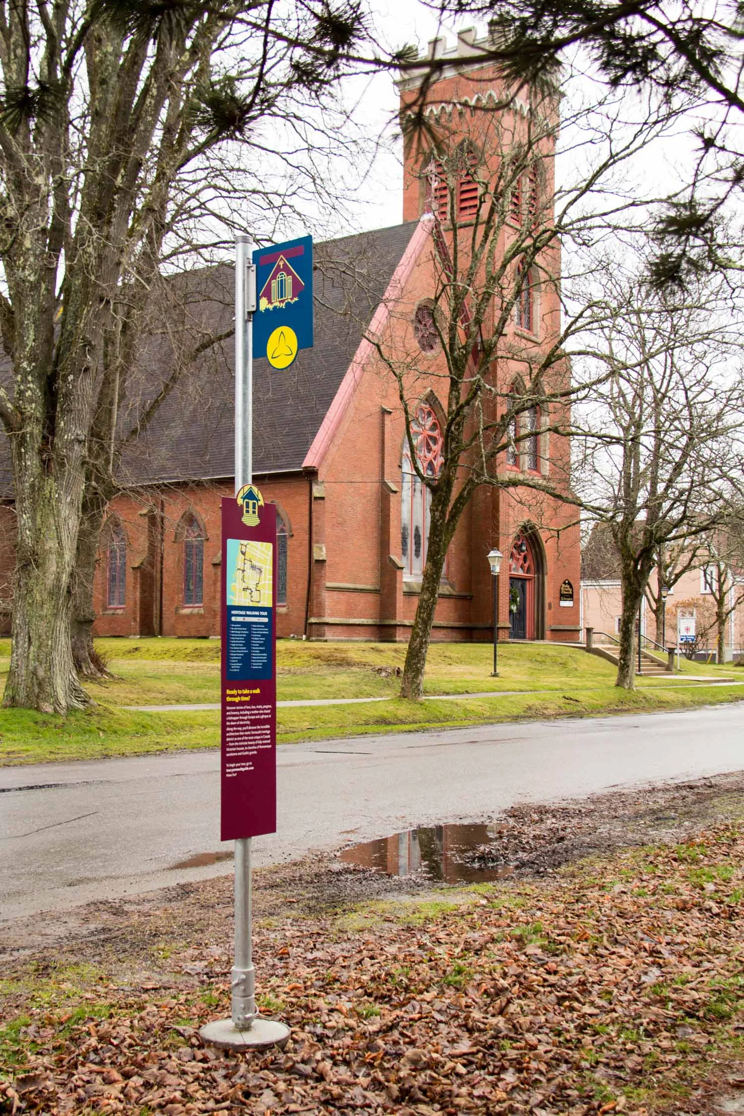 WALKING TOUR Signs within the Historic Houses district takes visitors on a self-guided walking tour.