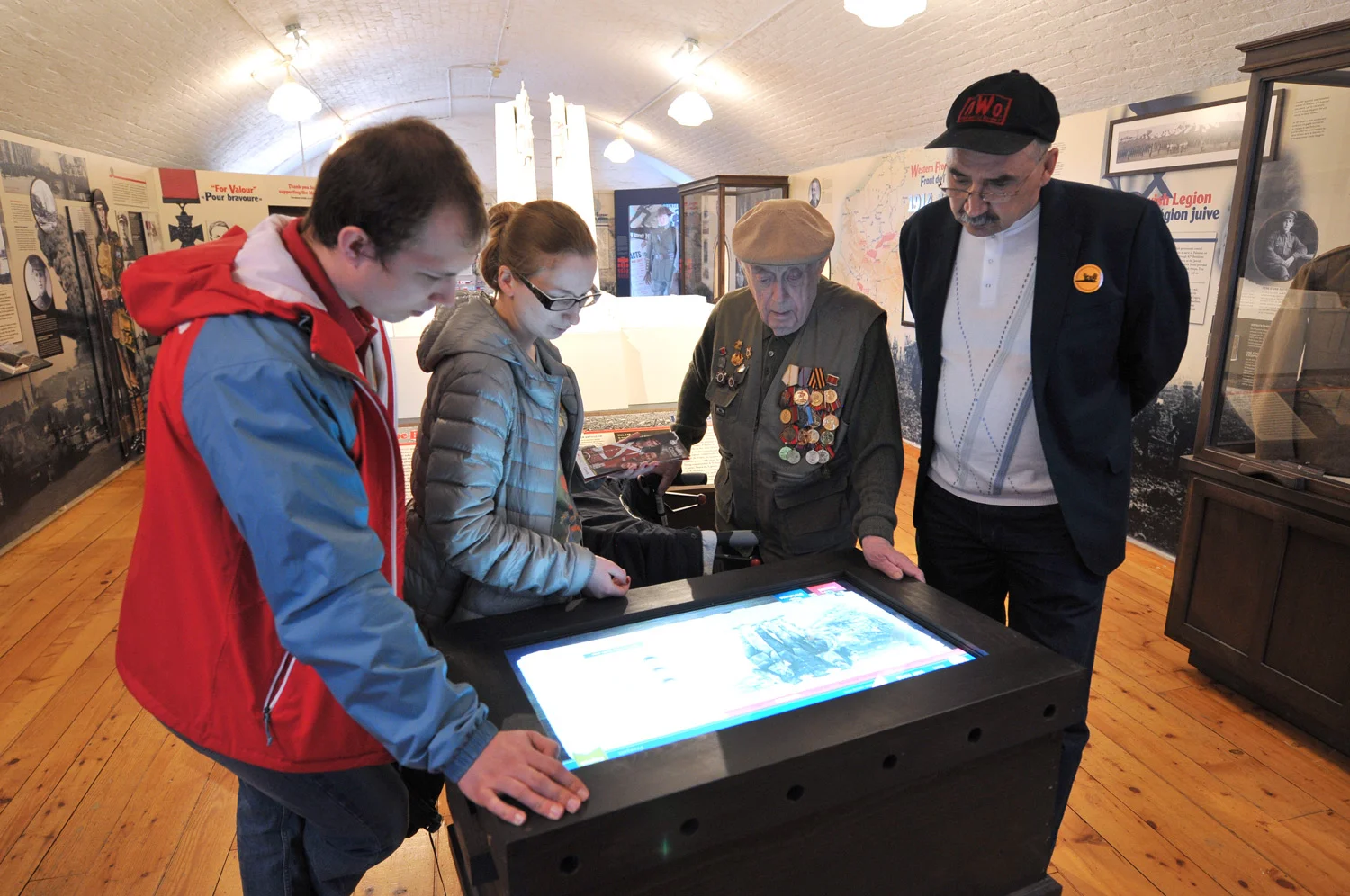 INTERACTIVE Located within a historic military building and surrounded by unique artifacts, the kiosk provides context for an exhibition that defined Canada as a nation.