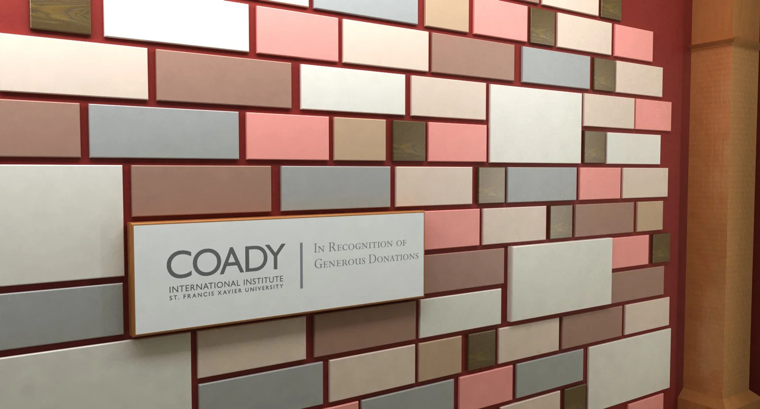 Donor recognition wall.