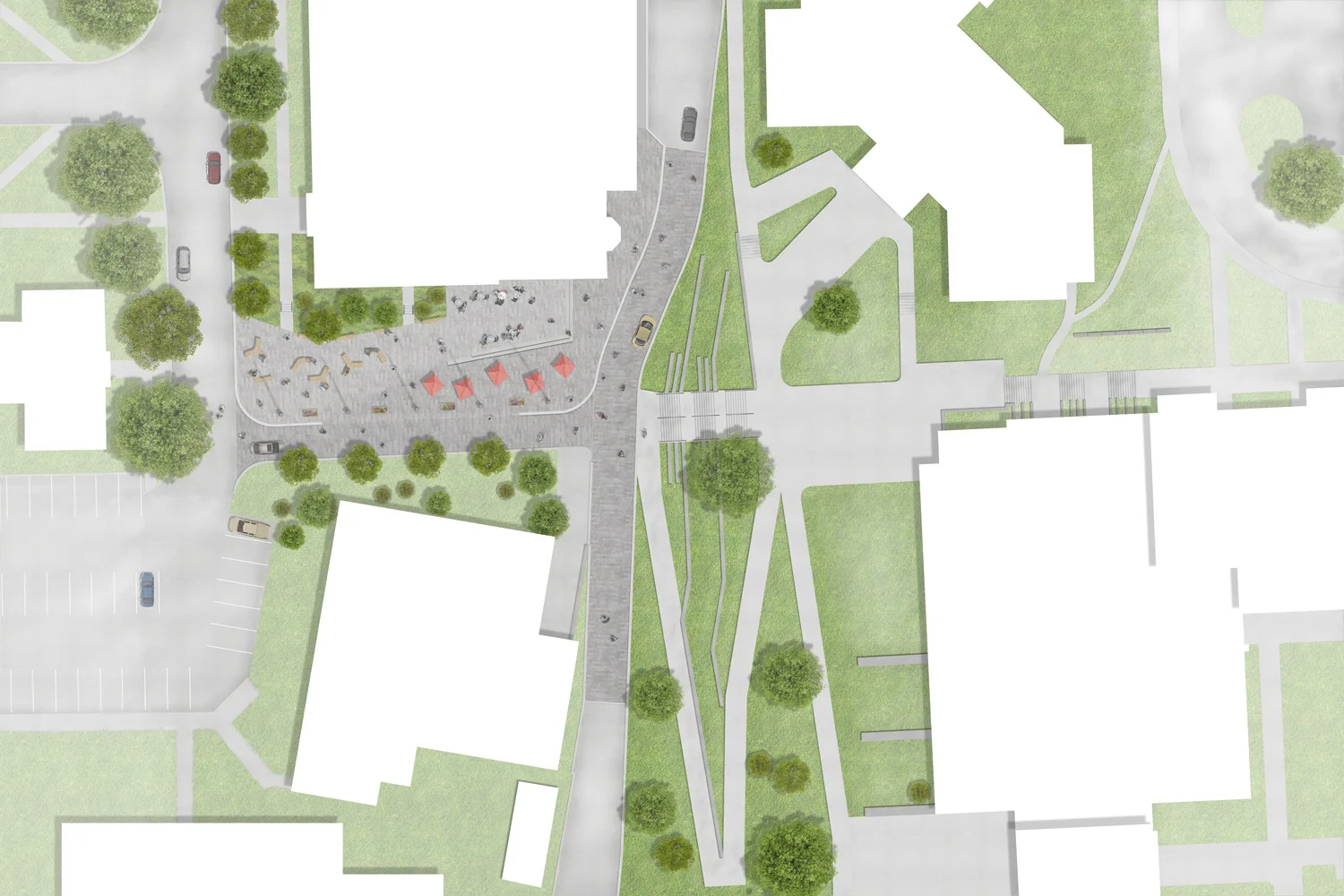 MARTHA DRIVE The masterplan design for St. FX University includes improvements to Martha Drive and a widened plaza in front of Morrison Hall.