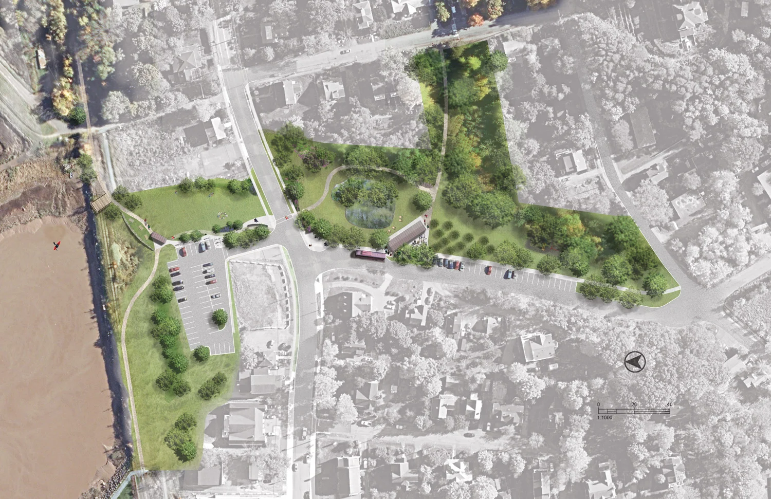 The gateway will cross Main Street and link Willow Park to the waterfront trails.