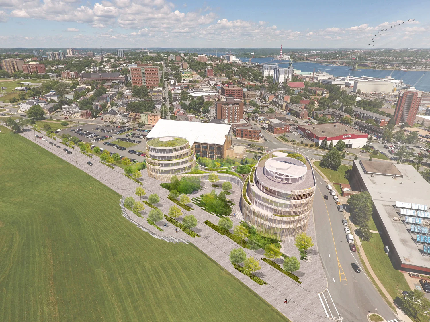 The new MNFC building as seen from above.