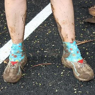My muddy feet at Paradise. And I'd get a lot muddier by the time I finished! Photo by Andrea Stout.