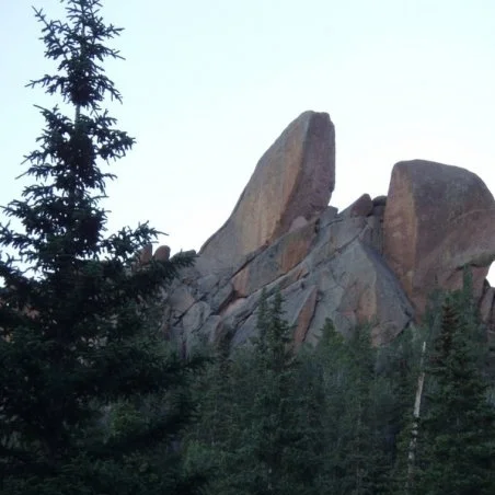 Less than a mile in, we pass the rocky crags that give the Crags Campground and Trailhead their names.