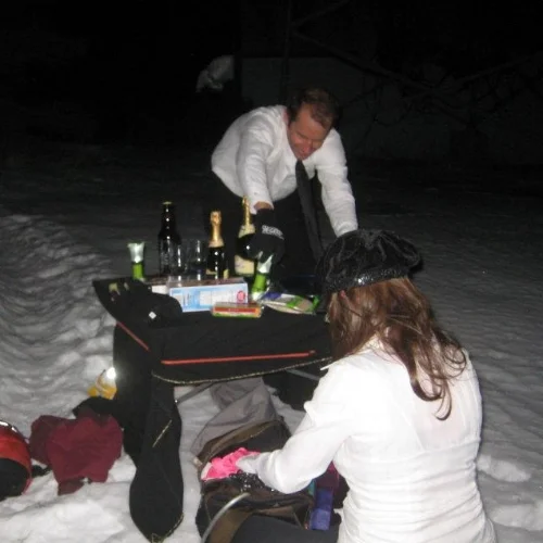 Yes, Alex carried that table all the way up Towers Road in the snow and ice!
