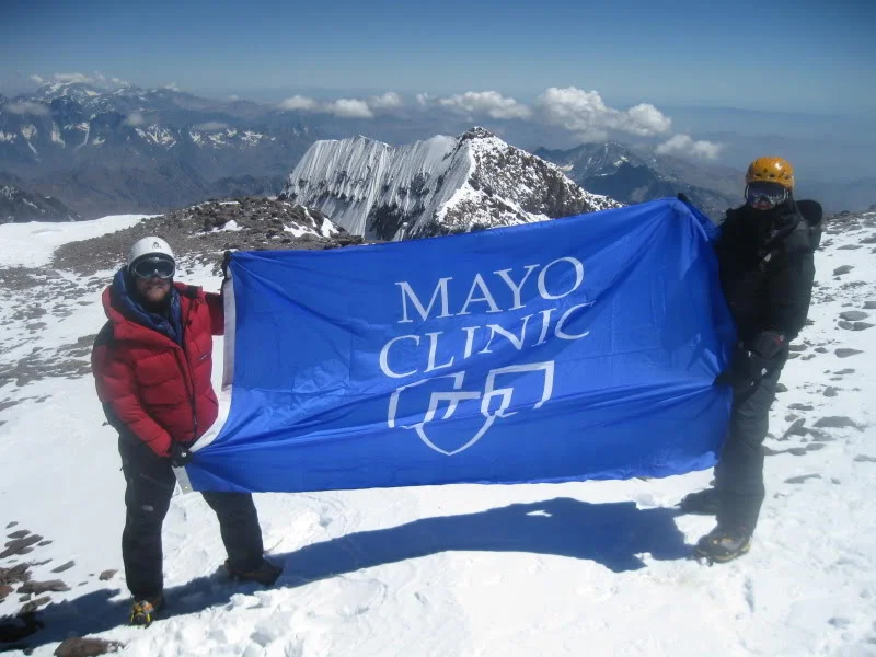 (Summit pic, Van Deren at right, courtesy of the Mayo Clinic)