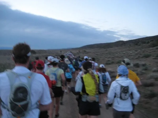 And we're off! I try to stick to the back of the pack, to avoid getting caught up in the excitement of the race start.