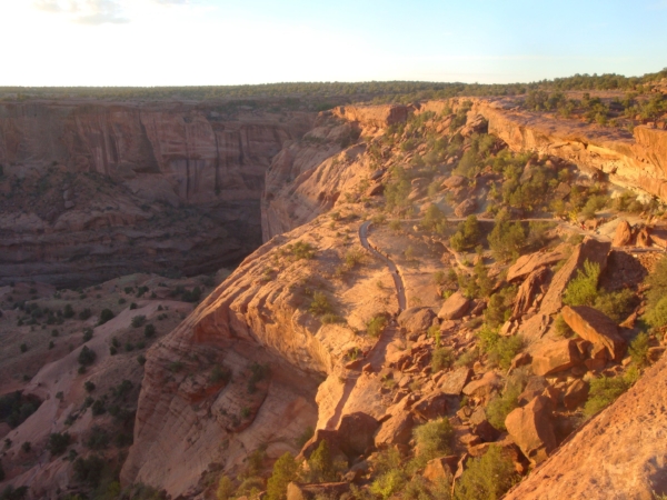 The morning of the race; after I took off, Dad drove around the rim of the canyon. The morning light was gorgeous! Photo: John Waddell