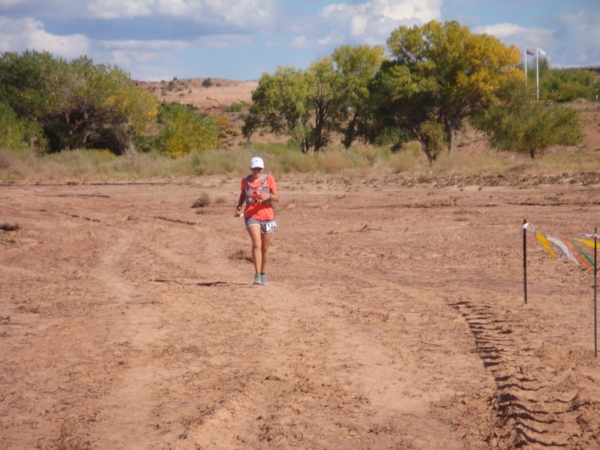 Almost to the finish, and still smiling! Photo: John Waddell