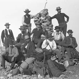 Firefighters at Baldy's summit in 1890.