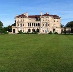 Cliff Running Along Newport's Cottages